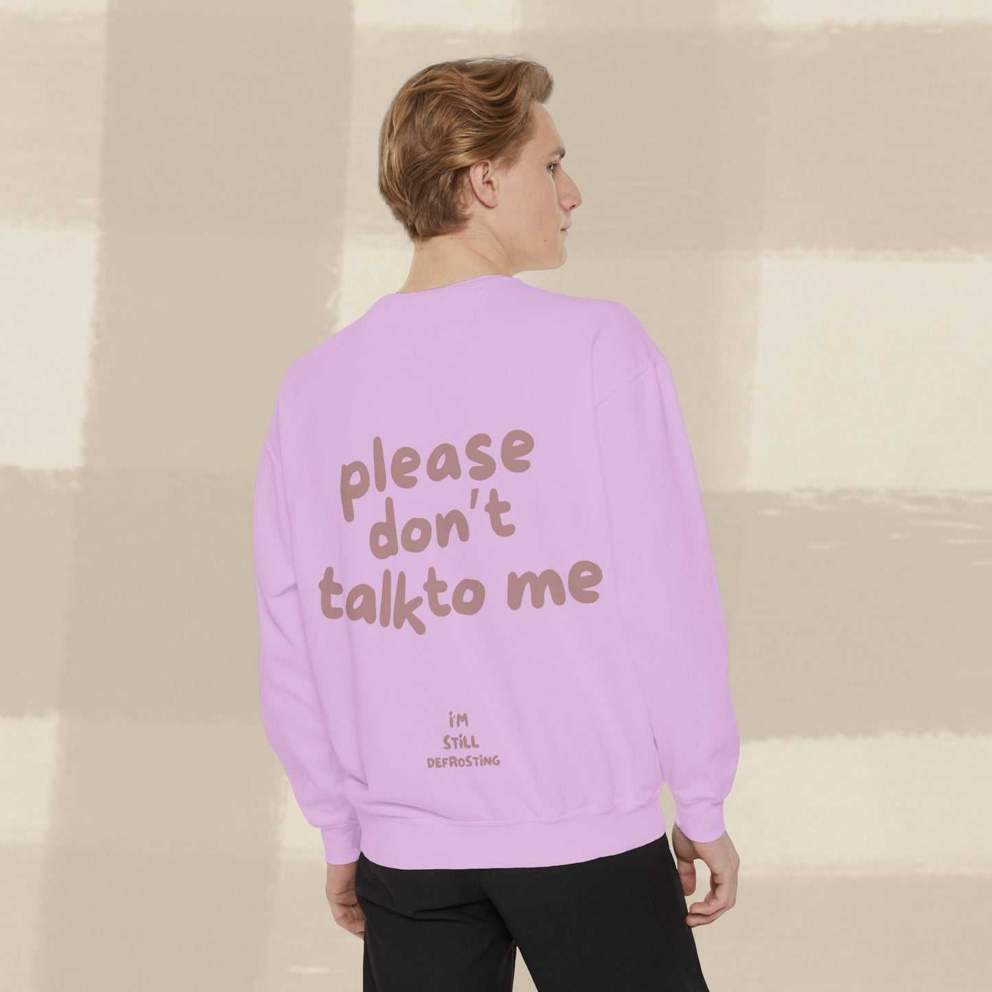 DON'T TALK TO ME SWEATER X TERRACOTTA