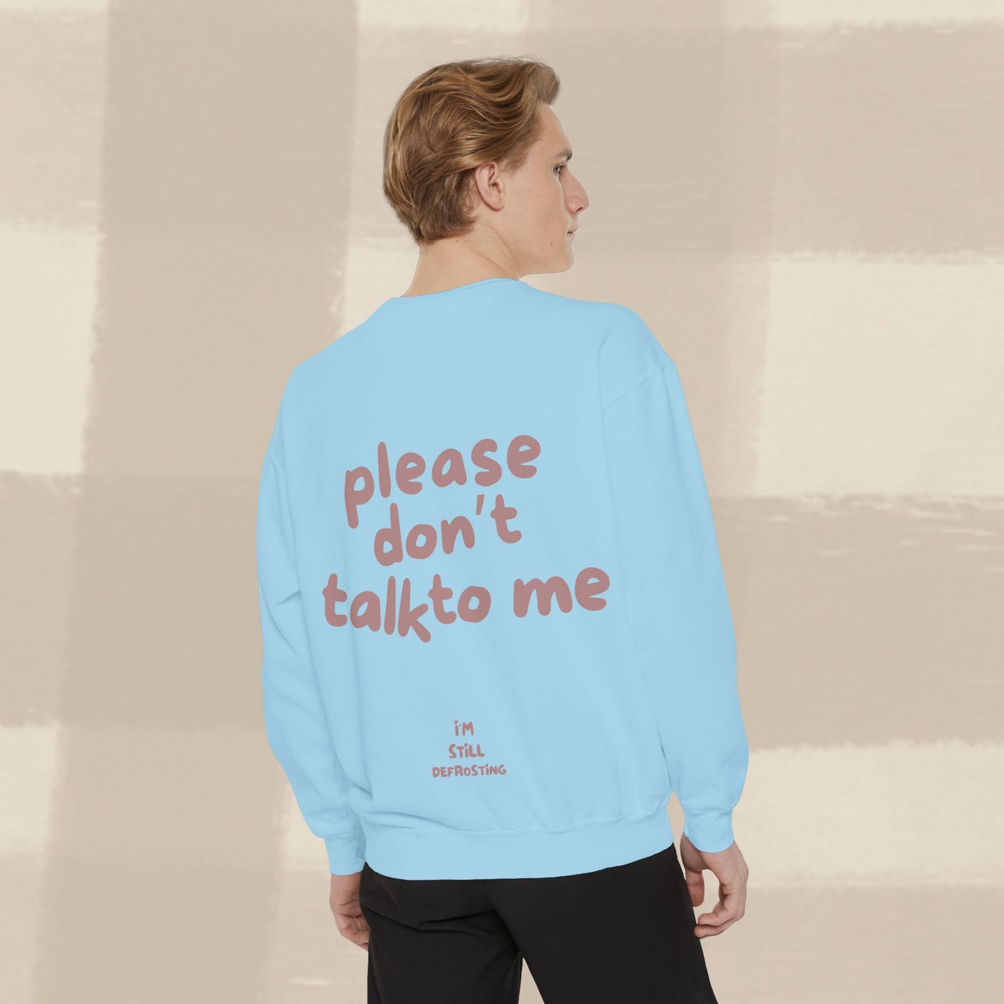 DON'T TALK TO ME SWEATER X TERRACOTTA
