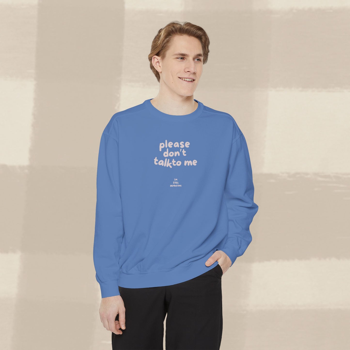DON'T TALK TO ME SWEATER X PINKY GREY
