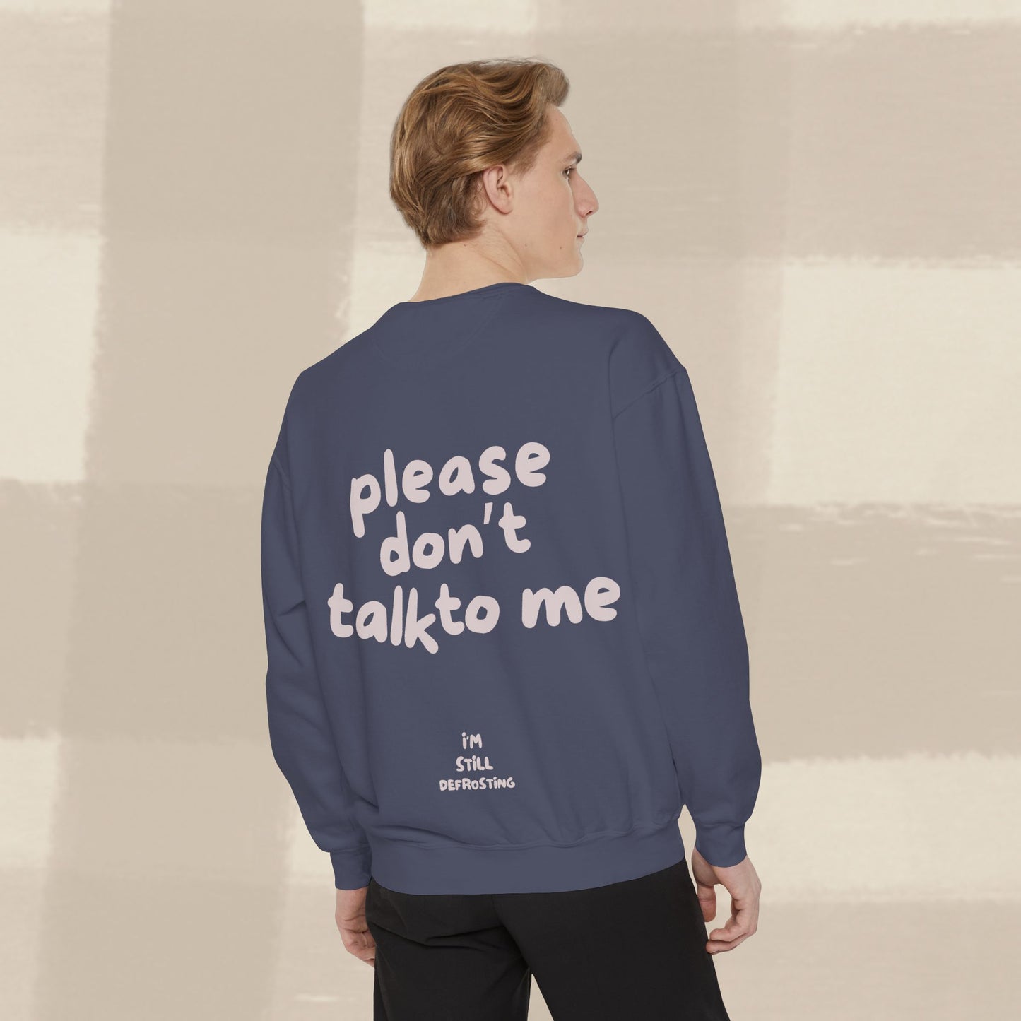 DON'T TALK TO ME SWEATER X PINKY GREY