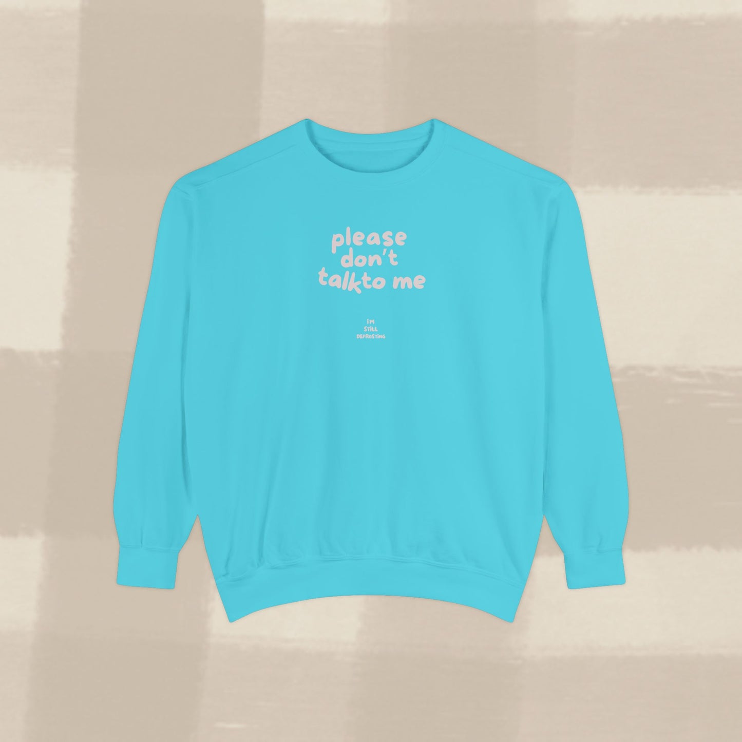 DON'T TALK TO ME SWEATER X PINKY GREY