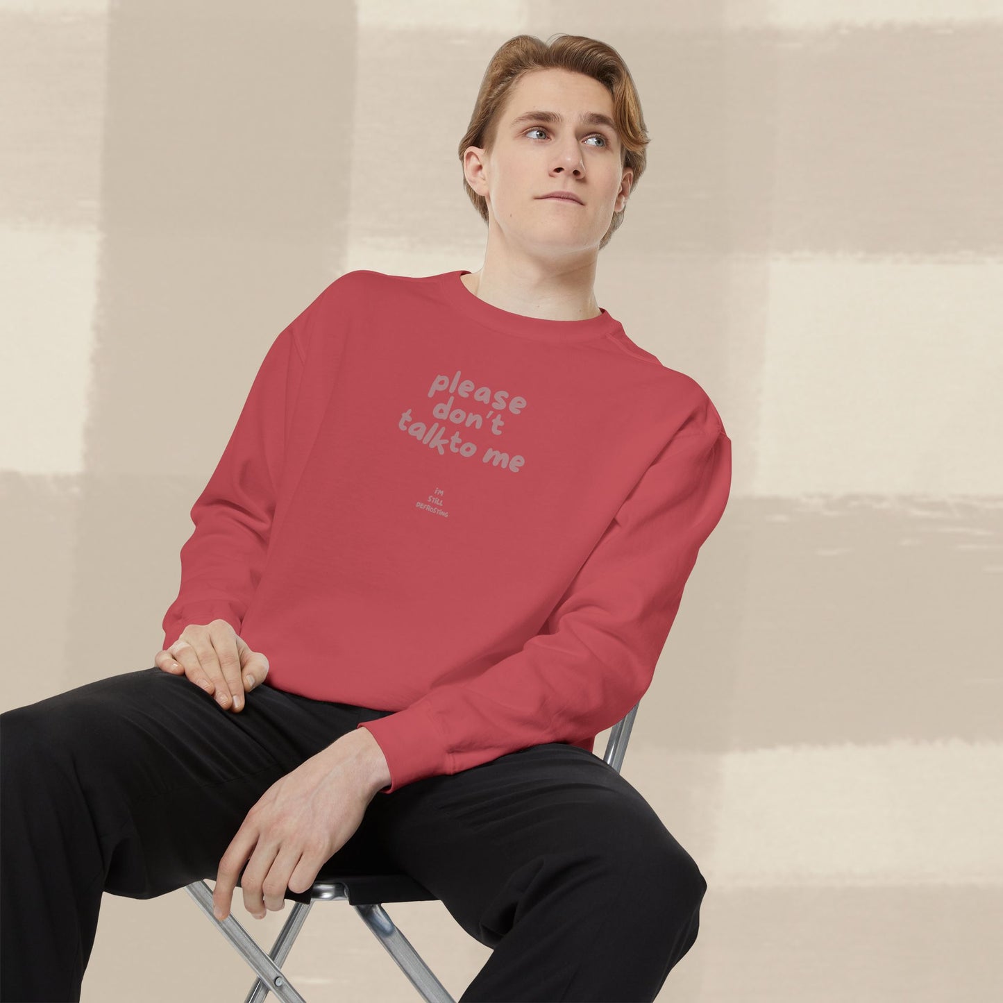 DON'T TALK TO ME SWEATER X TERRACOTTA