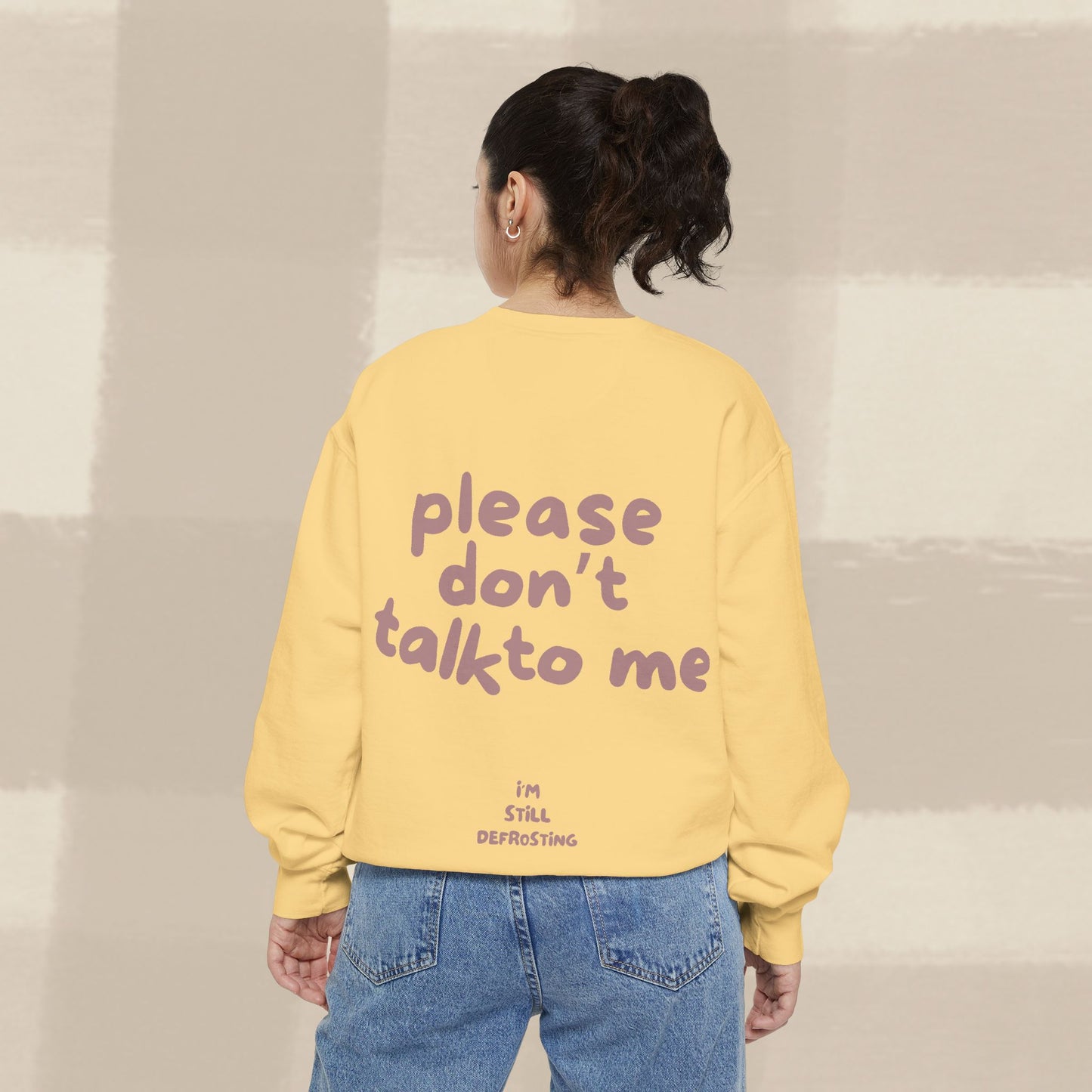 DON'T TALK TO ME SWEATER X TERRACOTTA