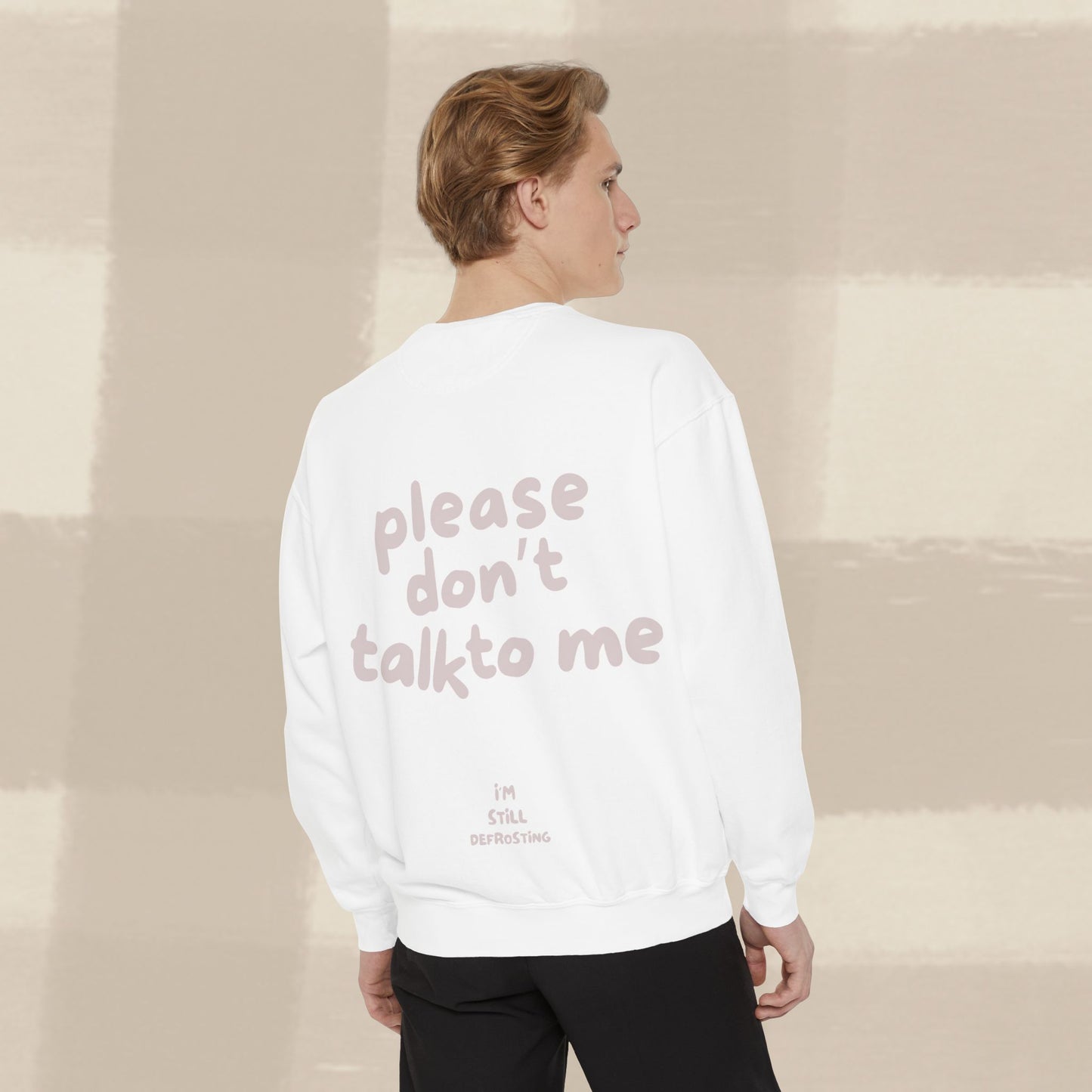 DON'T TALK TO ME SWEATER X PINKY GREY