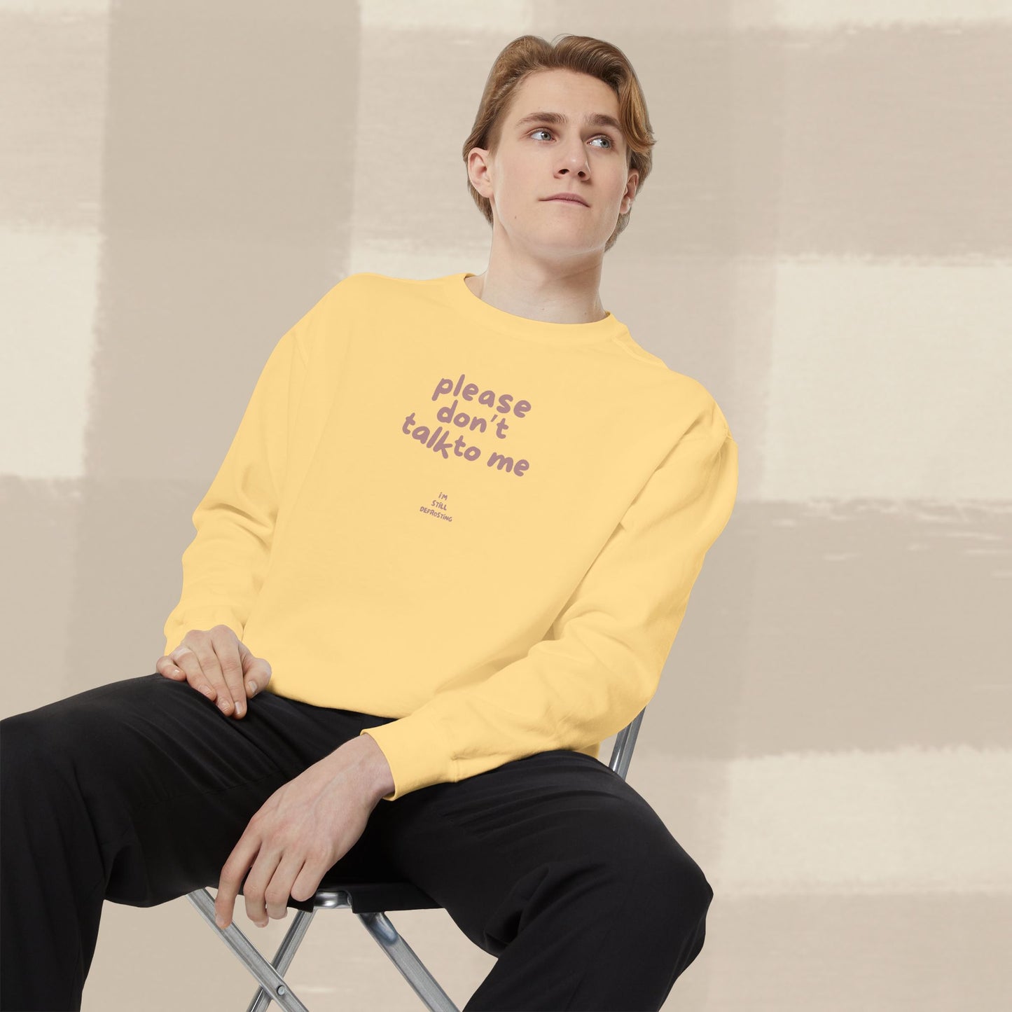 DON'T TALK TO ME SWEATER X TERRACOTTA