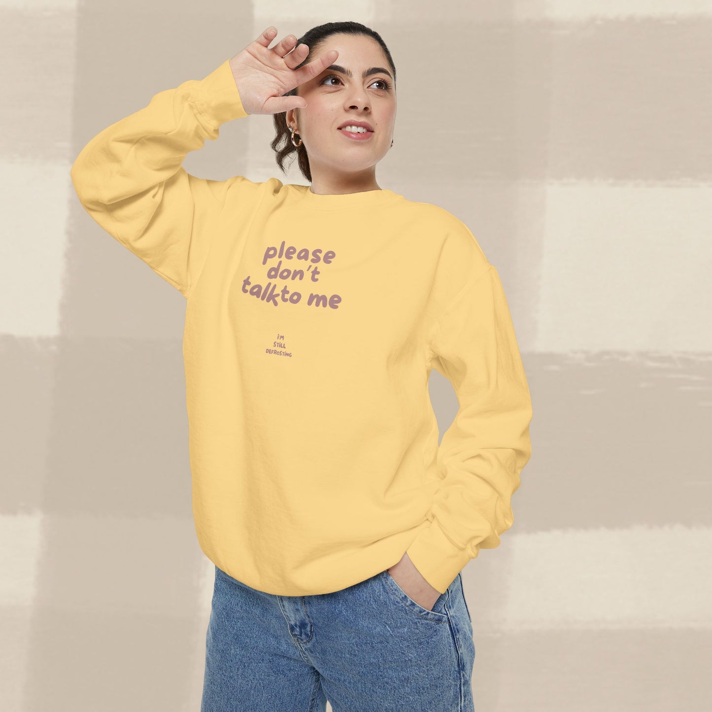 DON'T TALK TO ME SWEATER X TERRACOTTA