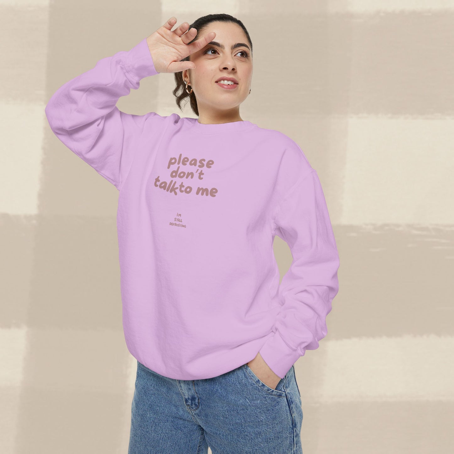 DON'T TALK TO ME SWEATER X TERRACOTTA