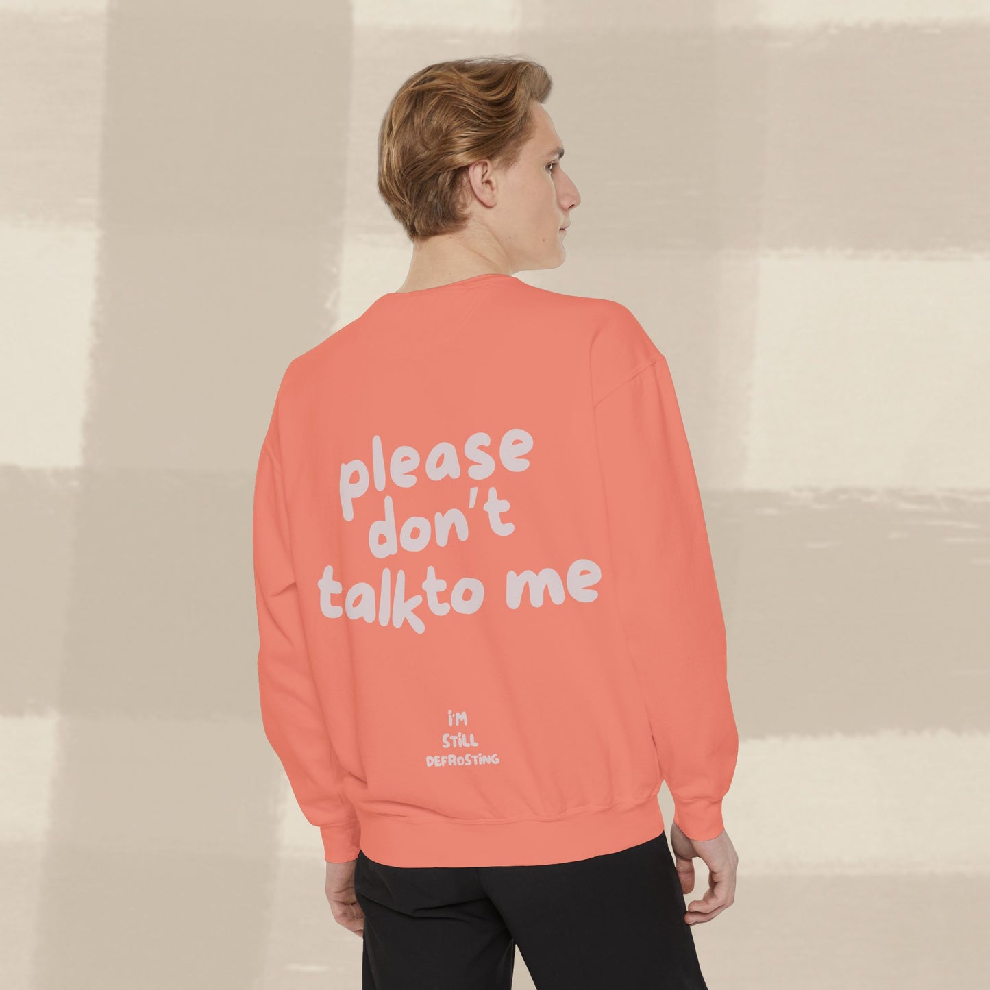 DON'T TALK TO ME SWEATER X PINKY GREY