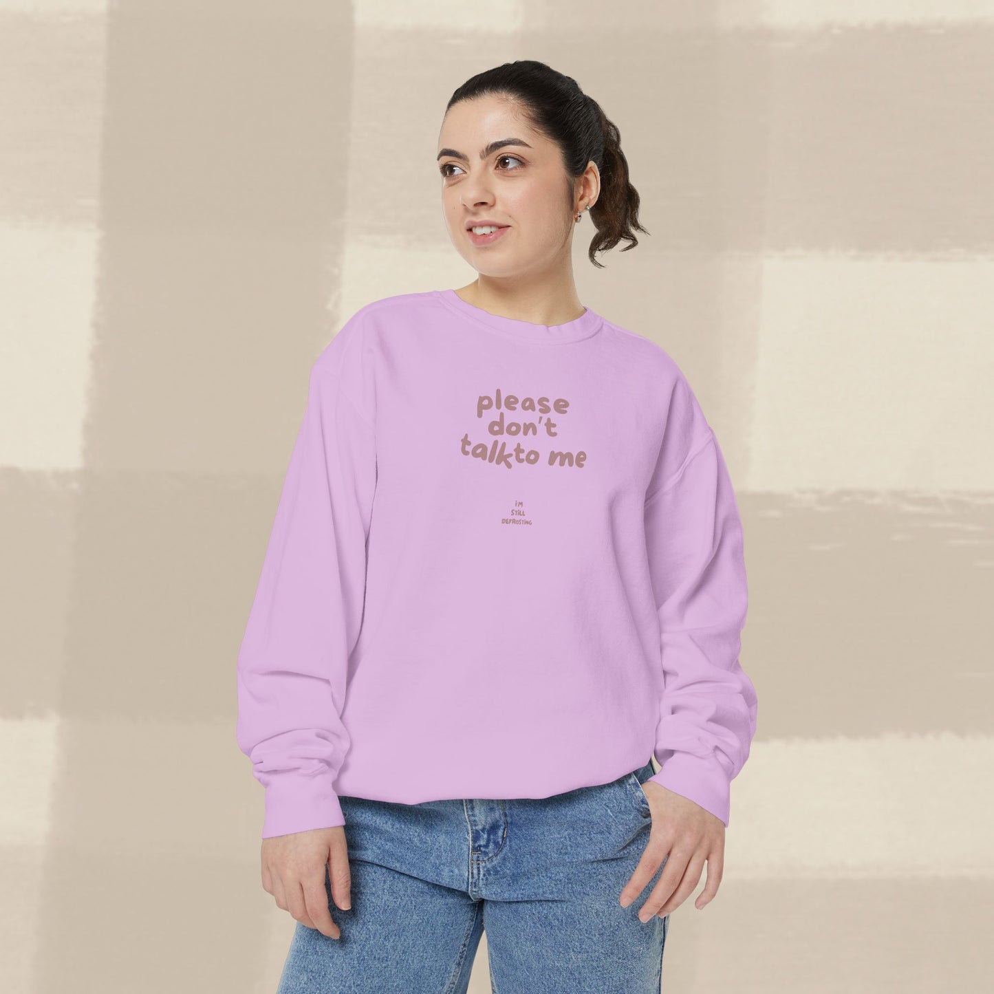 DON'T TALK TO ME SWEATER X TERRACOTTA
