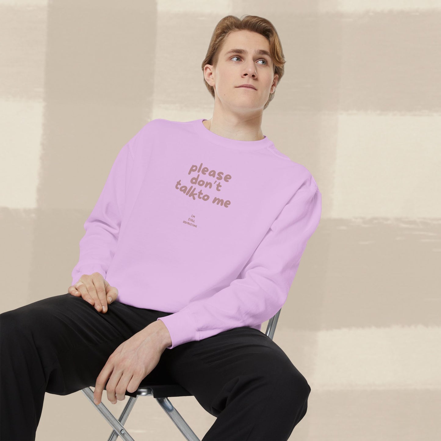 DON'T TALK TO ME SWEATER X TERRACOTTA