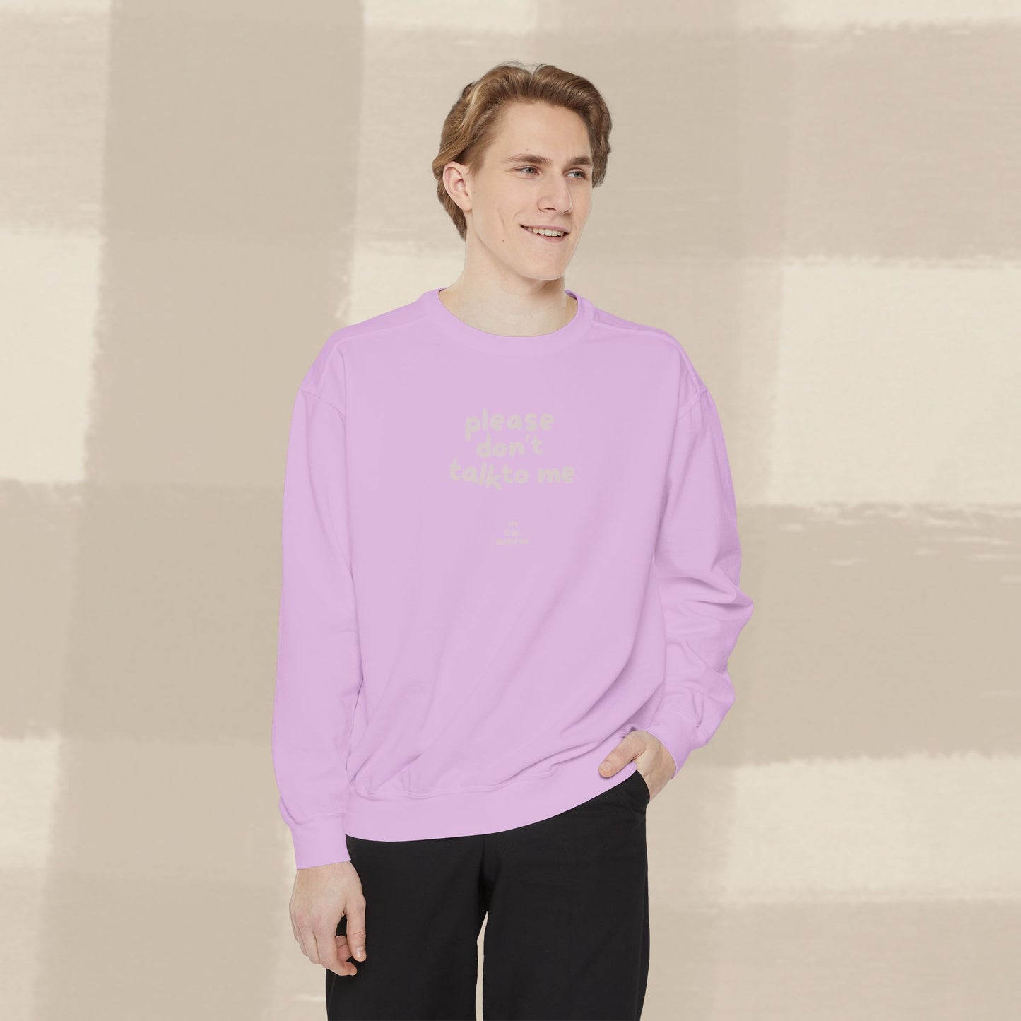 DON'T TALK TO ME SWEATER X PINKY GREY