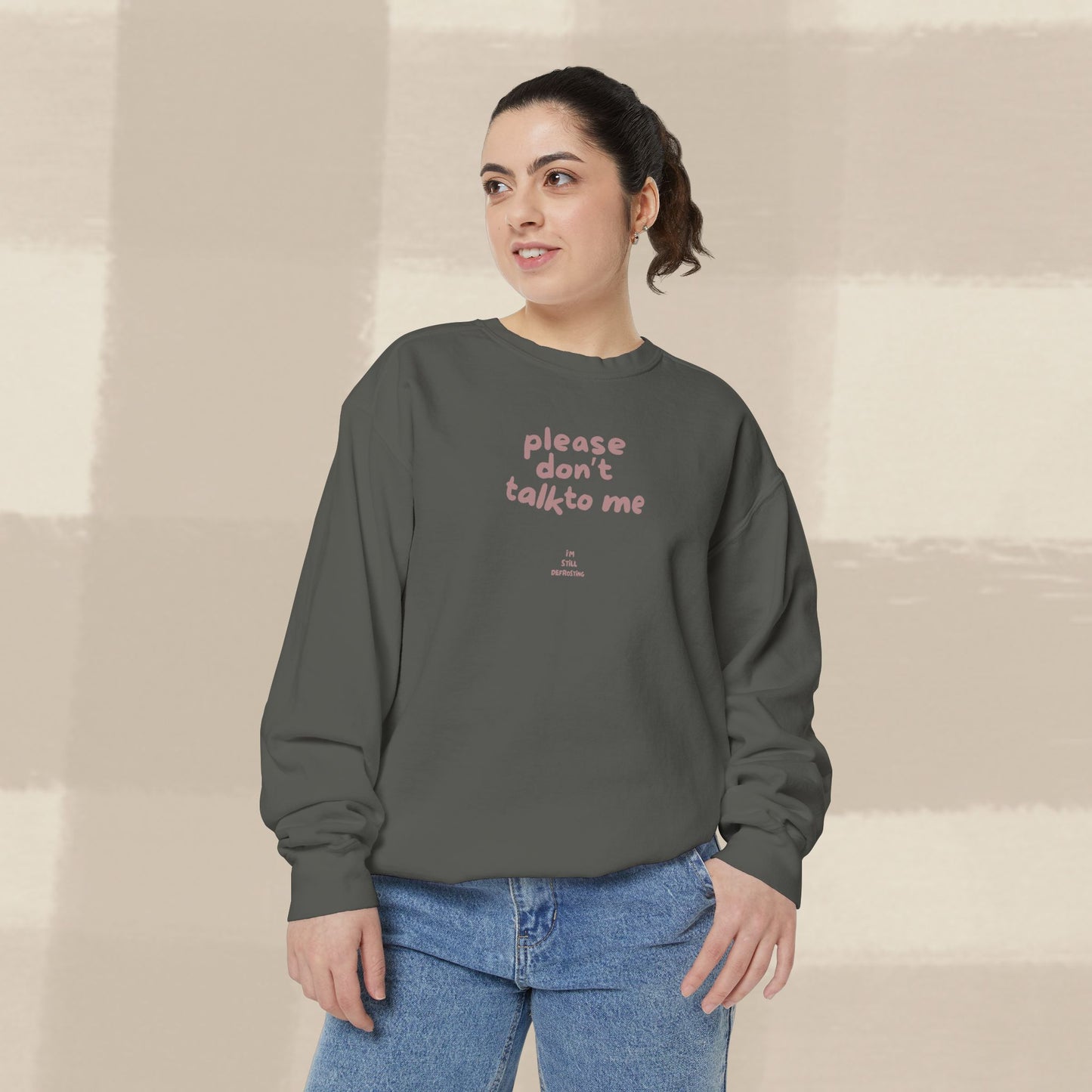 DON'T TALK TO ME SWEATER X TERRACOTTA
