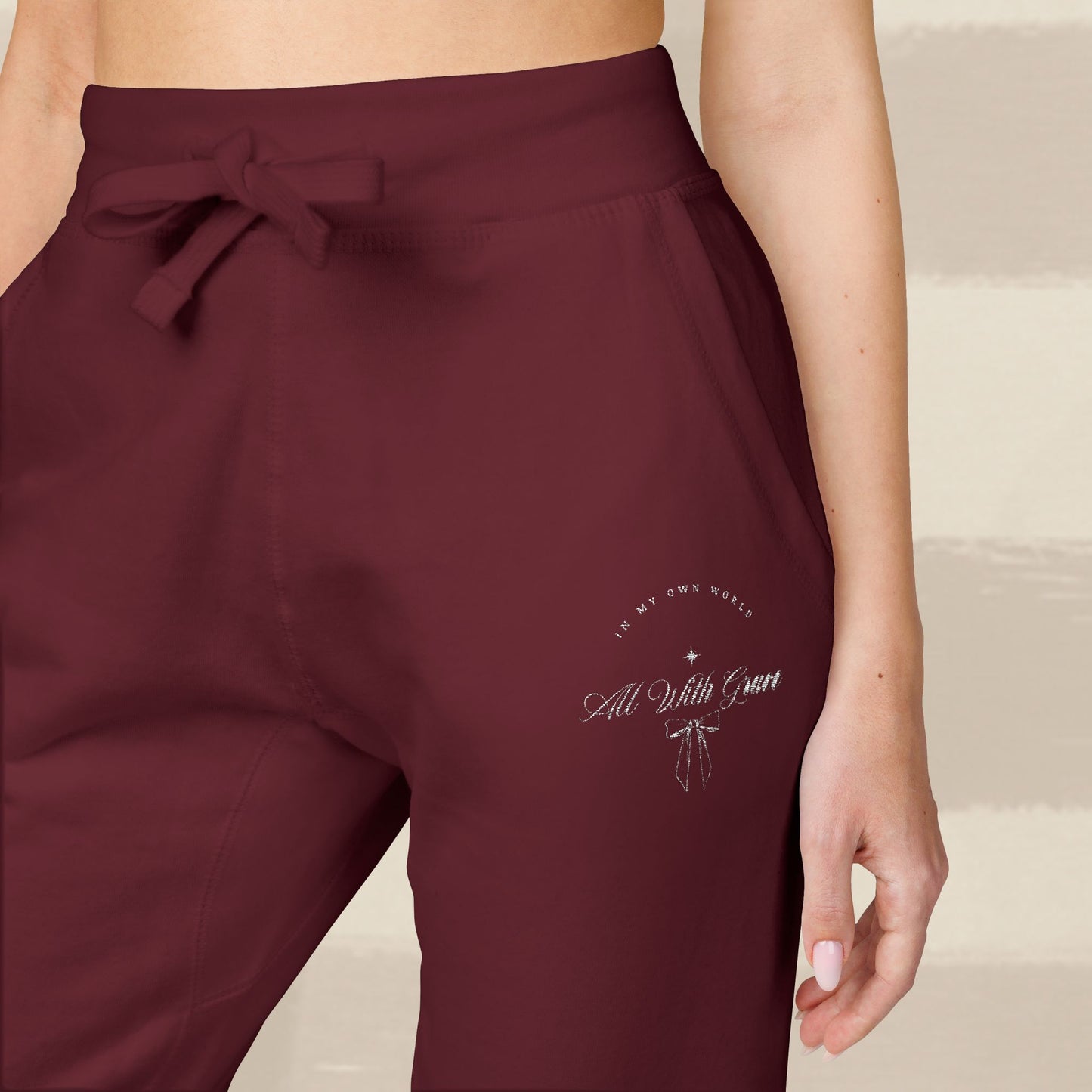 ALL WITH GRACE JOGGERS X EGGSHELL EMBROIDERY