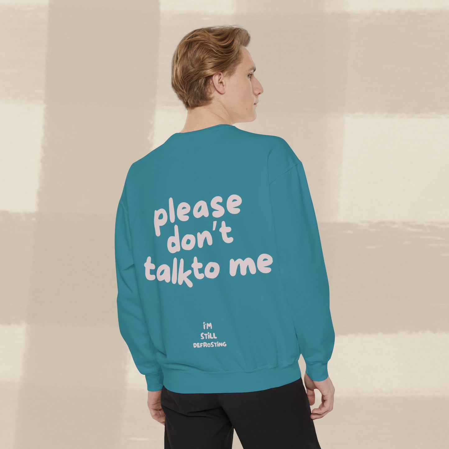 DON'T TALK TO ME SWEATER X PINKY GREY