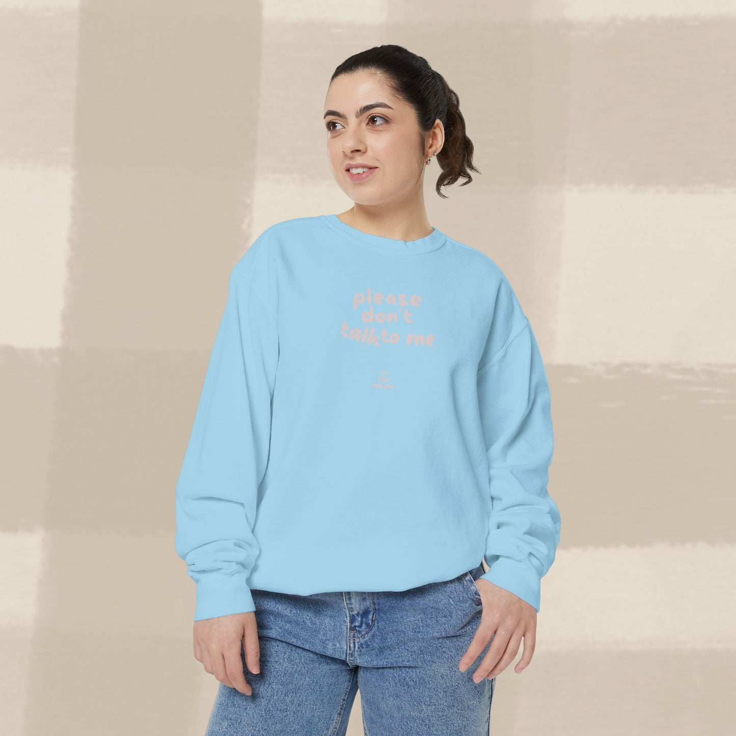 DON'T TALK TO ME SWEATER X PINKY GREY
