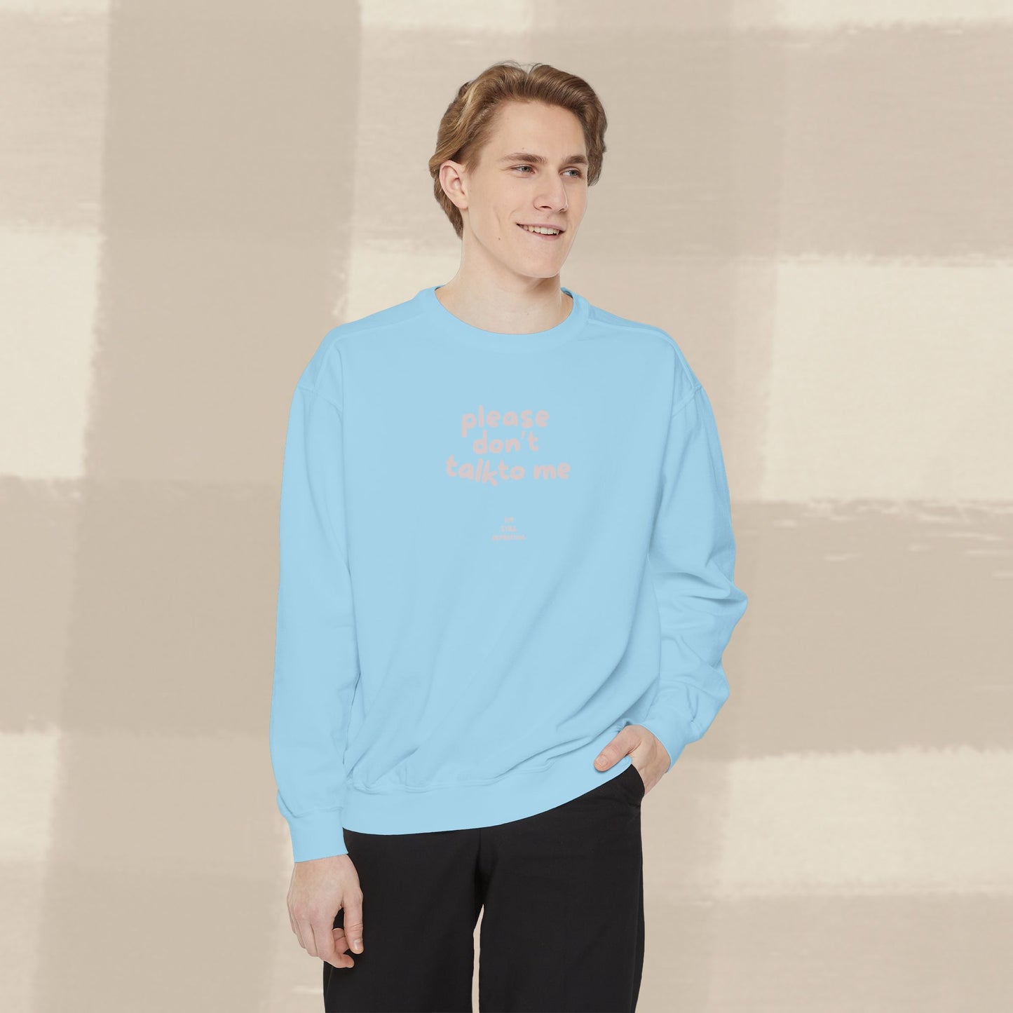 DON'T TALK TO ME SWEATER X PINKY GREY