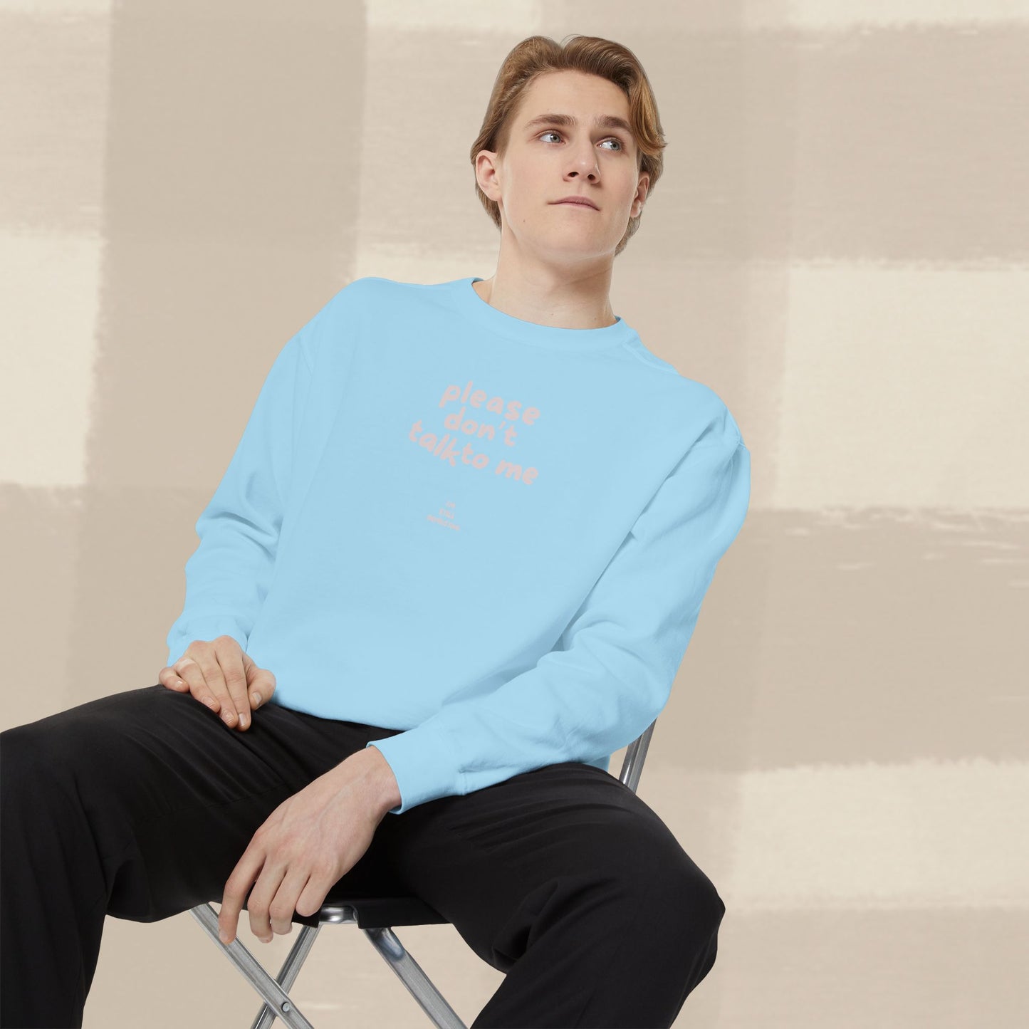 DON'T TALK TO ME SWEATER X PINKY GREY