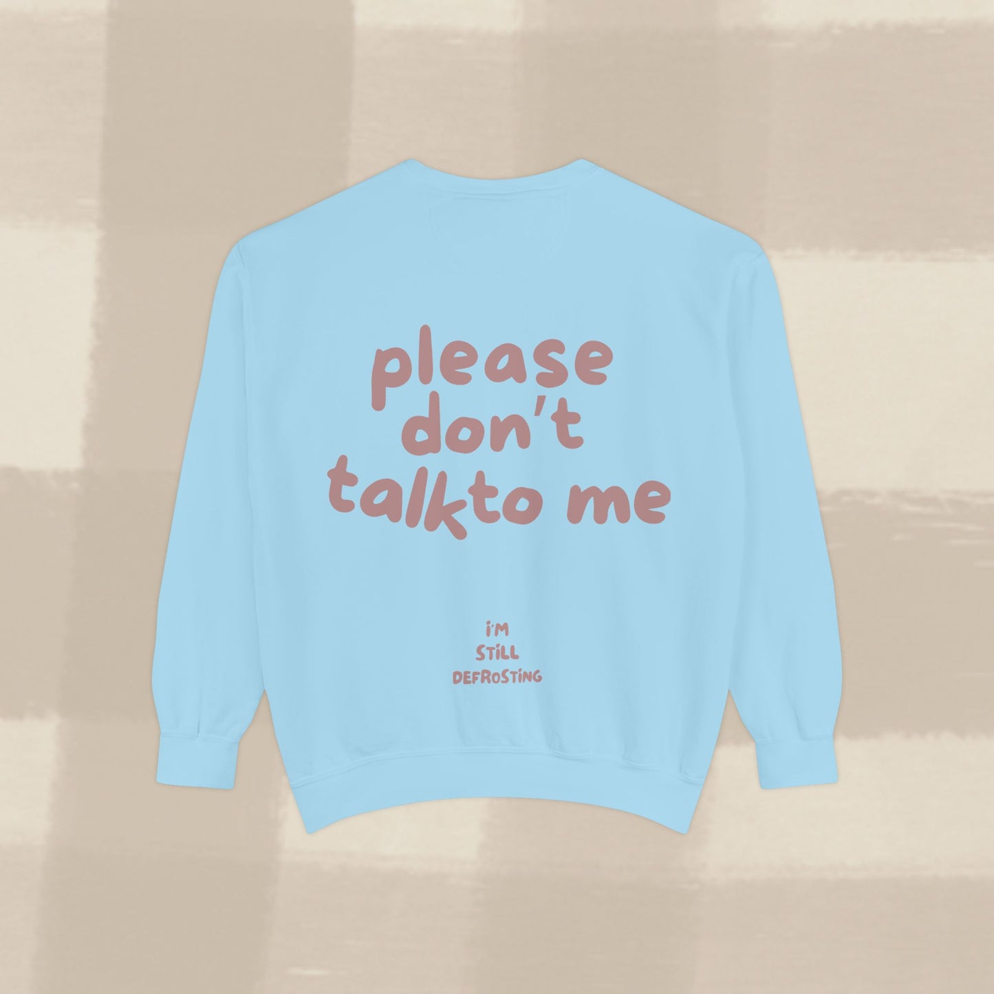 DON'T TALK TO ME SWEATER X TERRACOTTA