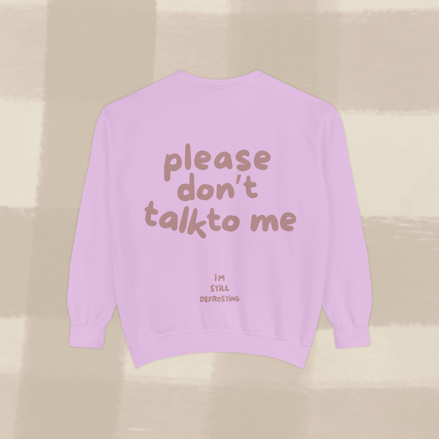 DON'T TALK TO ME SWEATER X TERRACOTTA