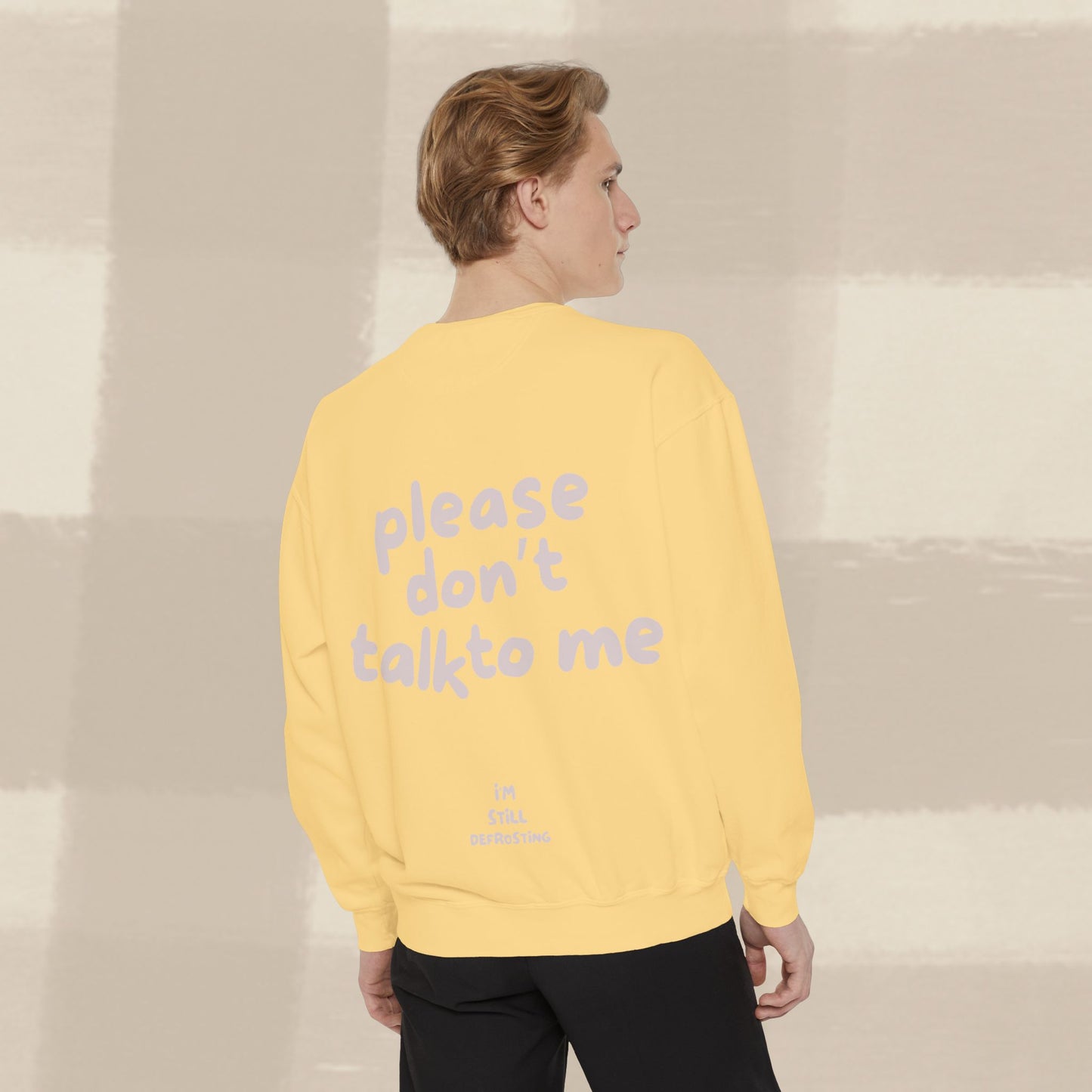 DON'T TALK TO ME SWEATER X PINKY GREY