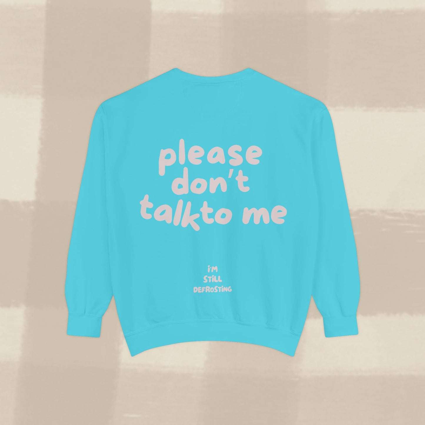 DON'T TALK TO ME SWEATER X PINKY GREY