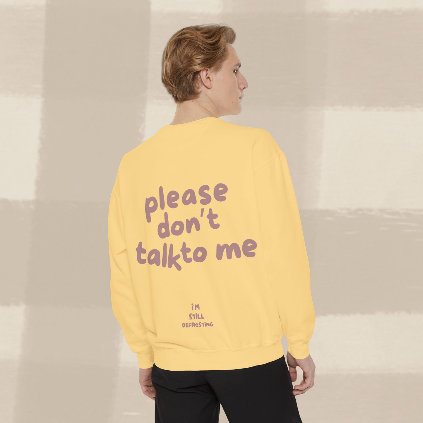DON'T TALK TO ME SWEATER X TERRACOTTA