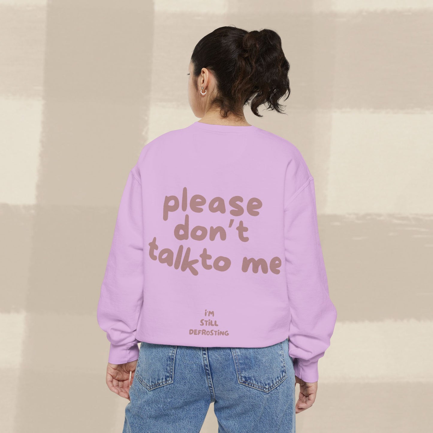 DON'T TALK TO ME SWEATER X TERRACOTTA