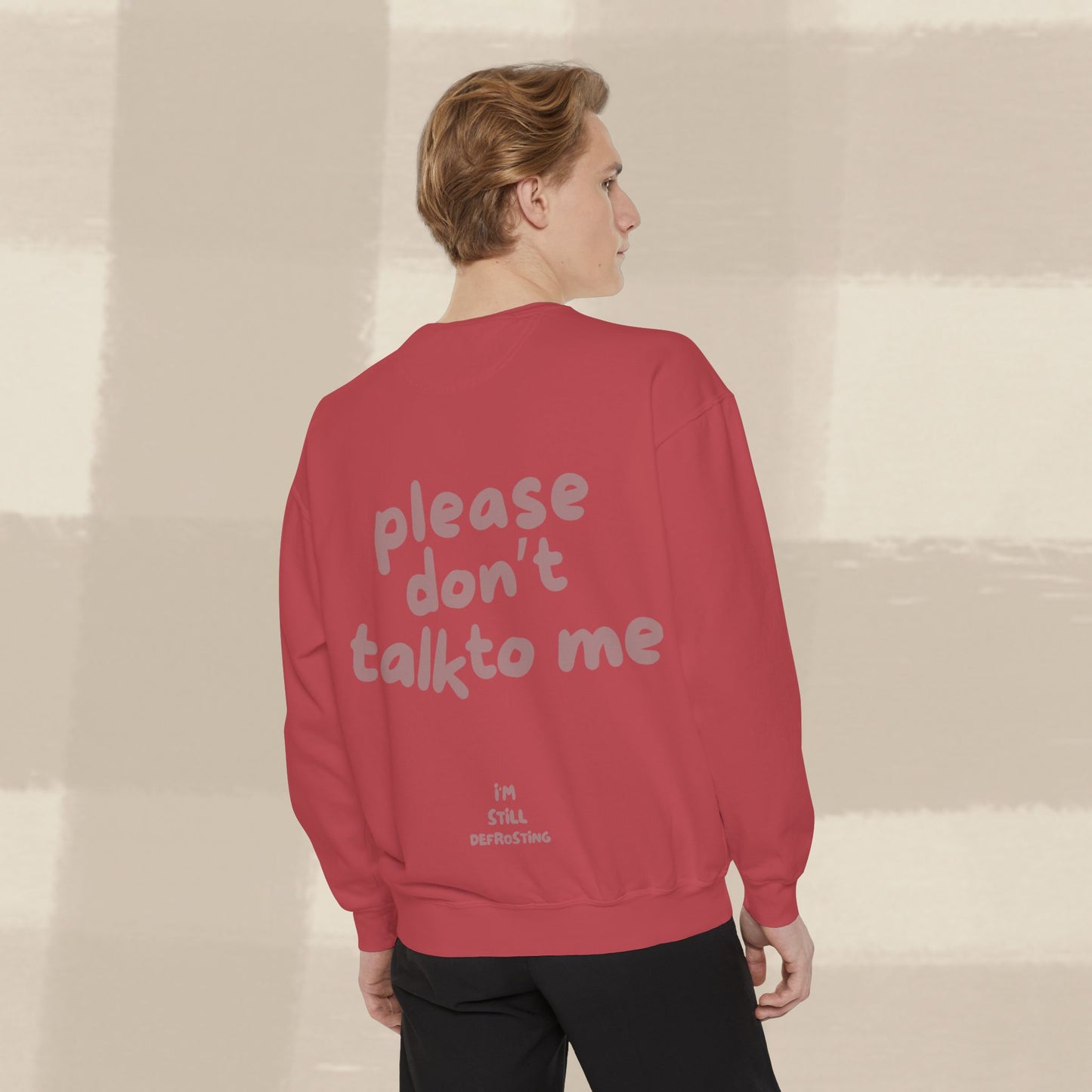 DON'T TALK TO ME SWEATER X TERRACOTTA