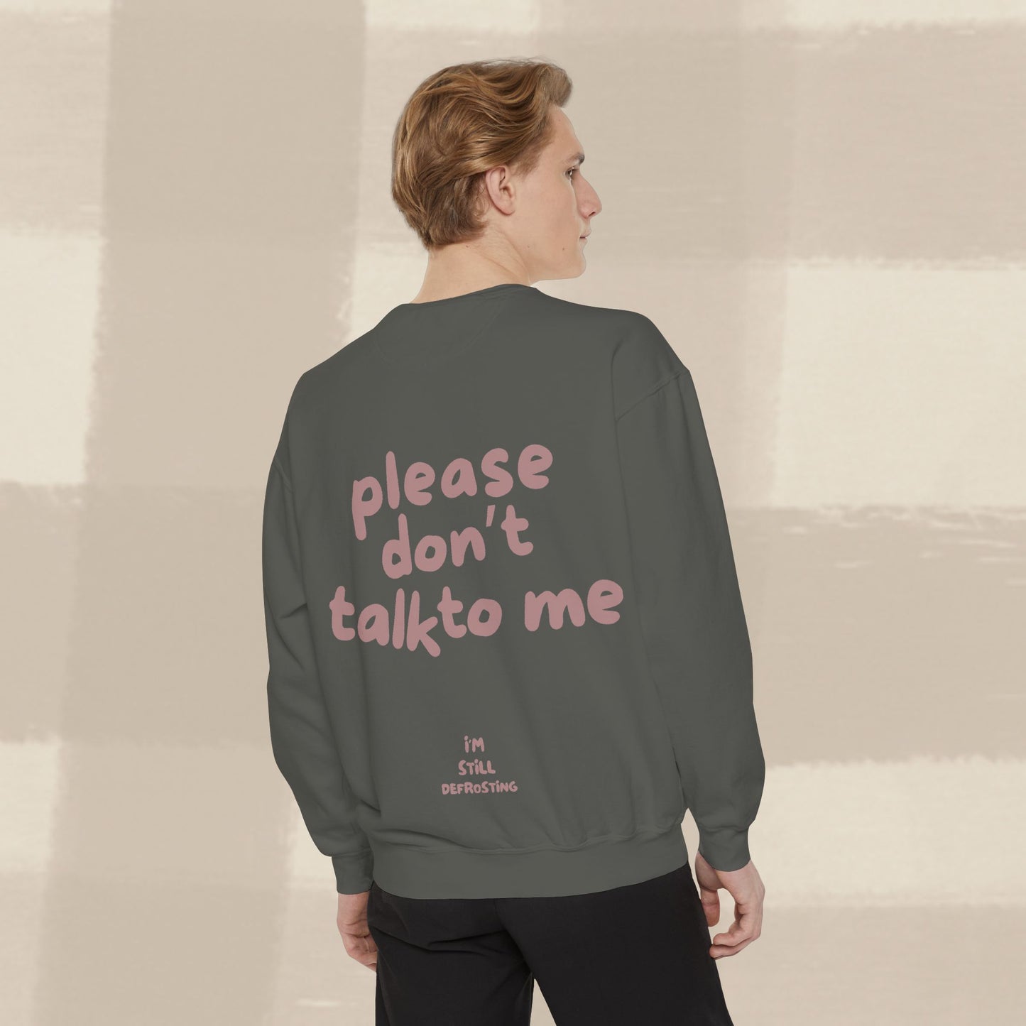 DON'T TALK TO ME SWEATER X TERRACOTTA