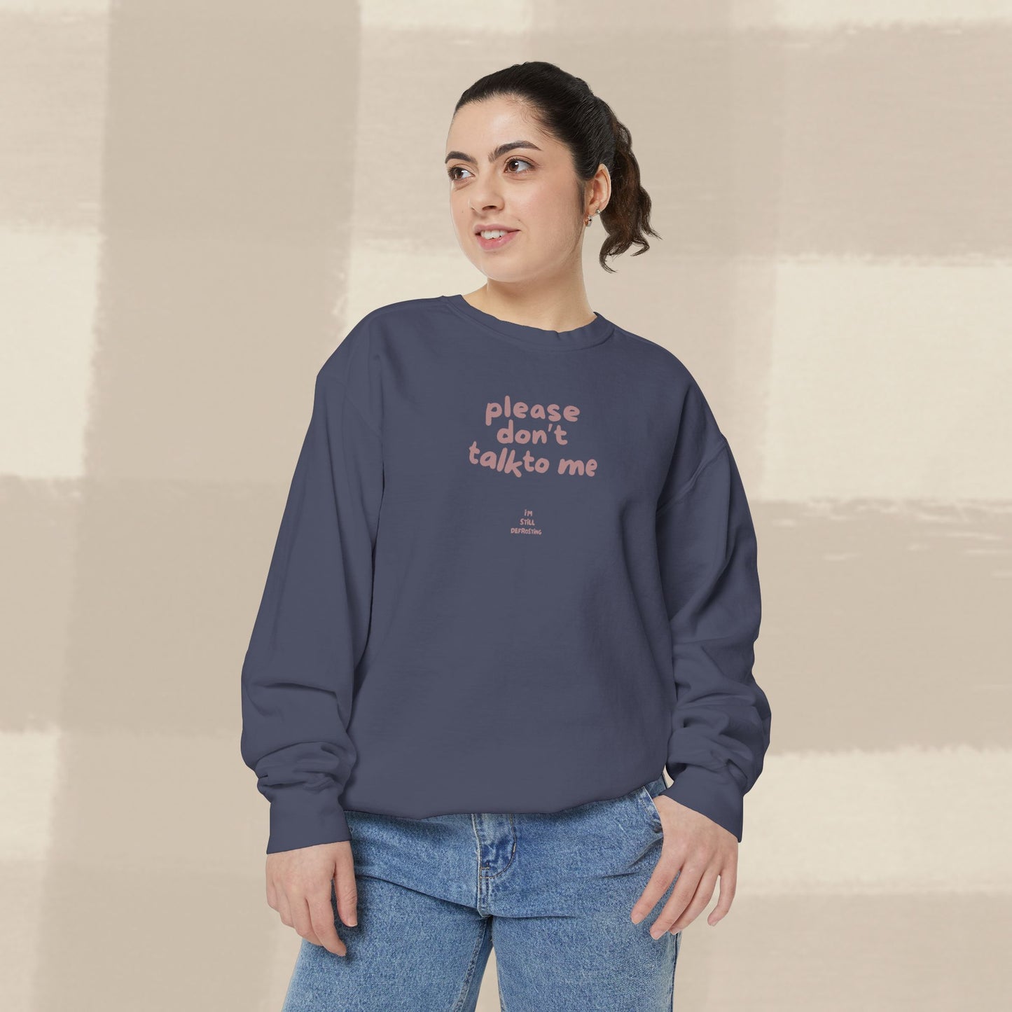 DON'T TALK TO ME SWEATER X TERRACOTTA