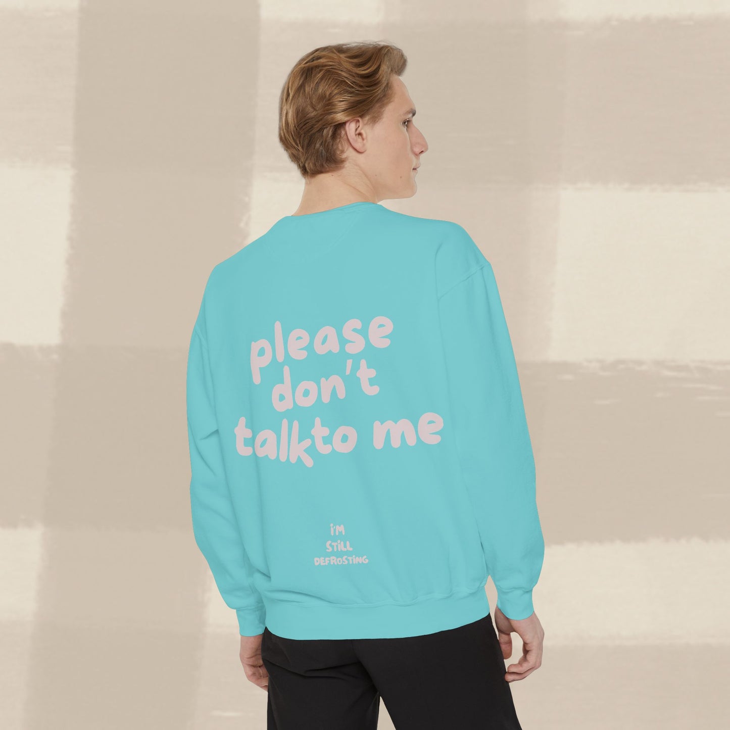 DON'T TALK TO ME SWEATER X PINKY GREY