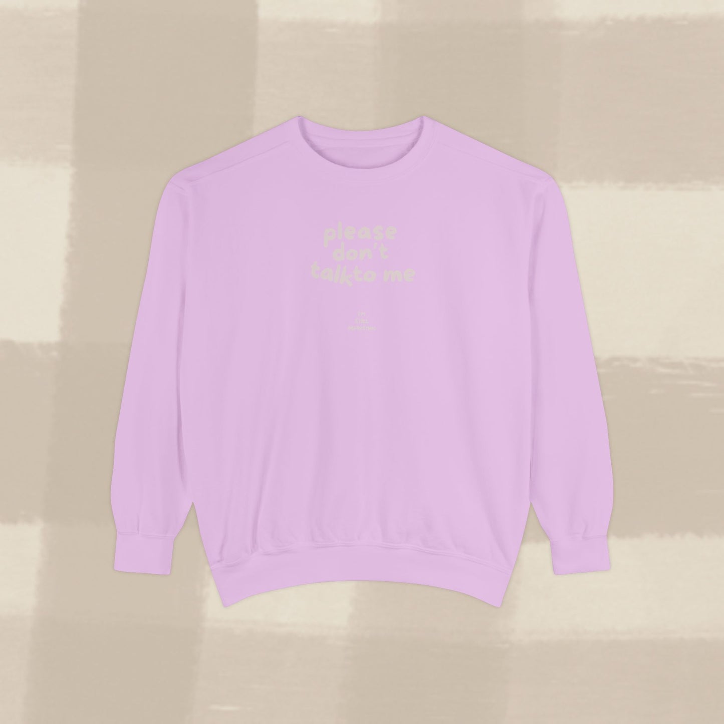 DON'T TALK TO ME SWEATER X PINKY GREY