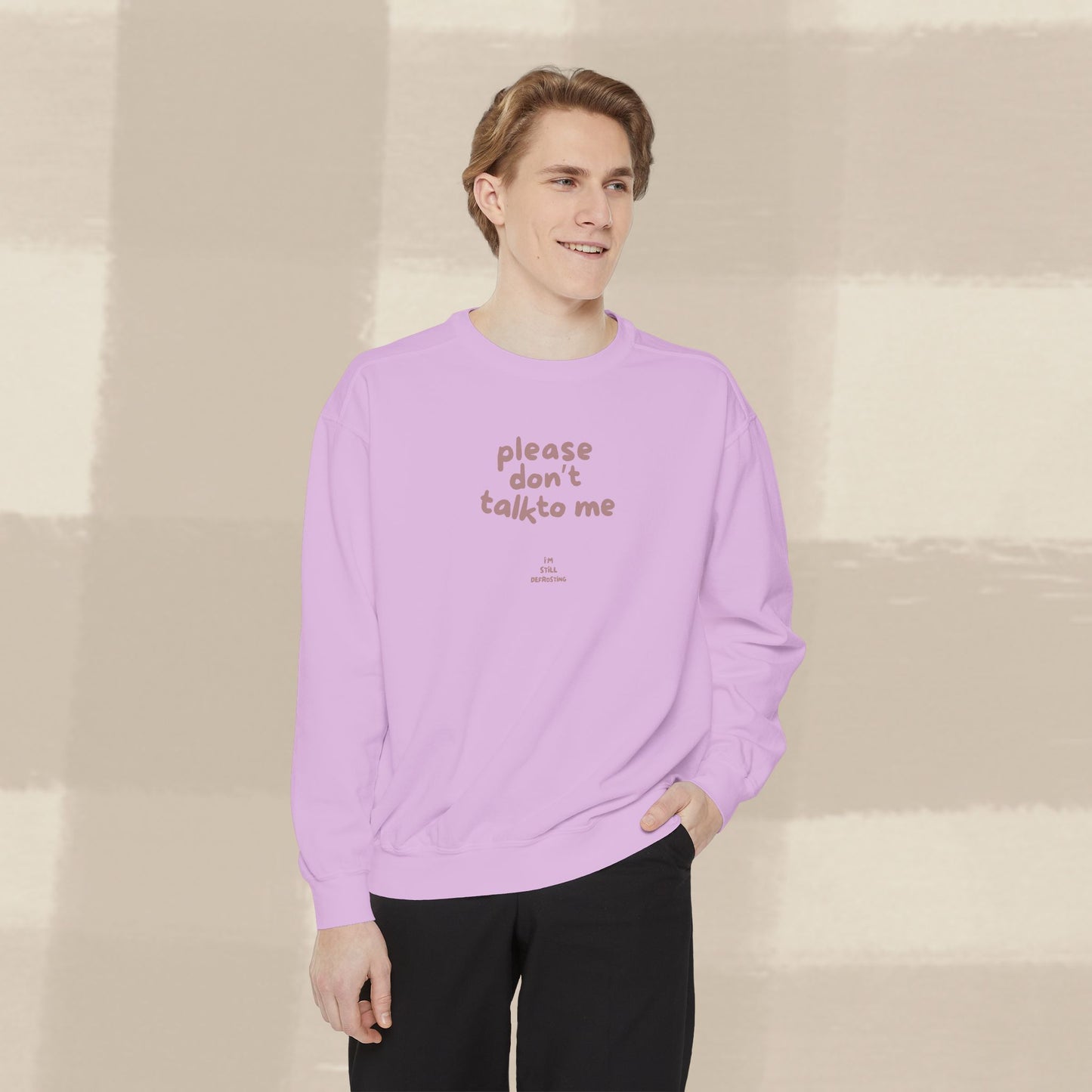 DON'T TALK TO ME SWEATER X TERRACOTTA