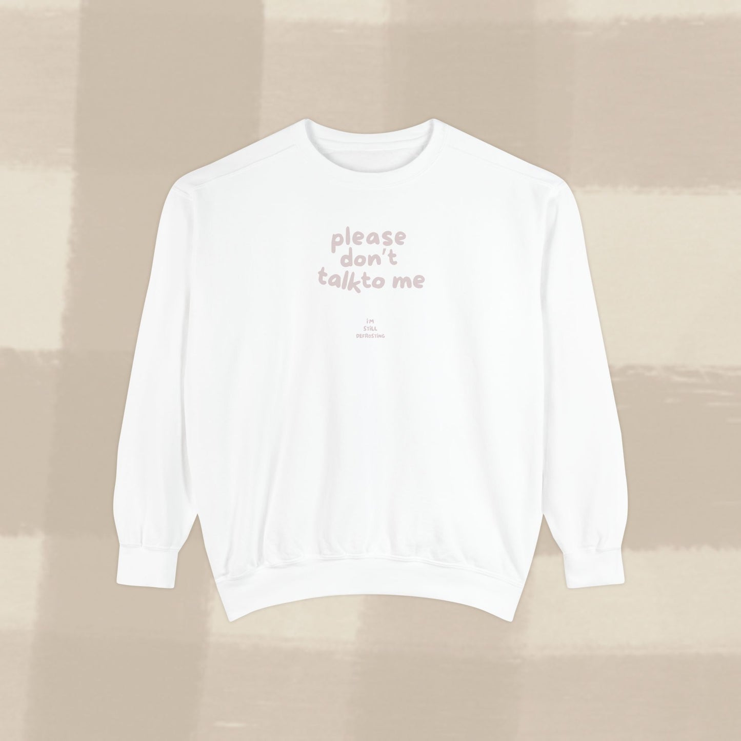 DON'T TALK TO ME SWEATER X PINKY GREY