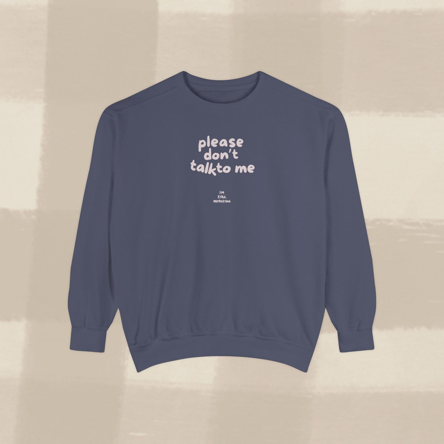 DON'T TALK TO ME SWEATER X PINKY GREY