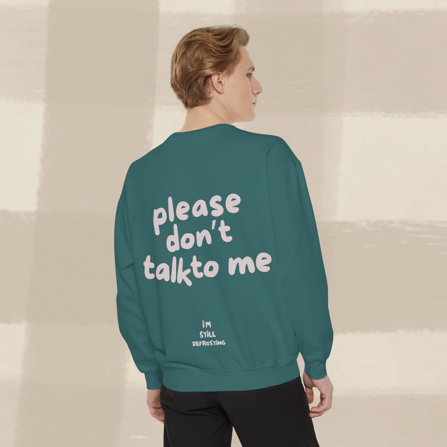 DON'T TALK TO ME SWEATER X PINKY GREY