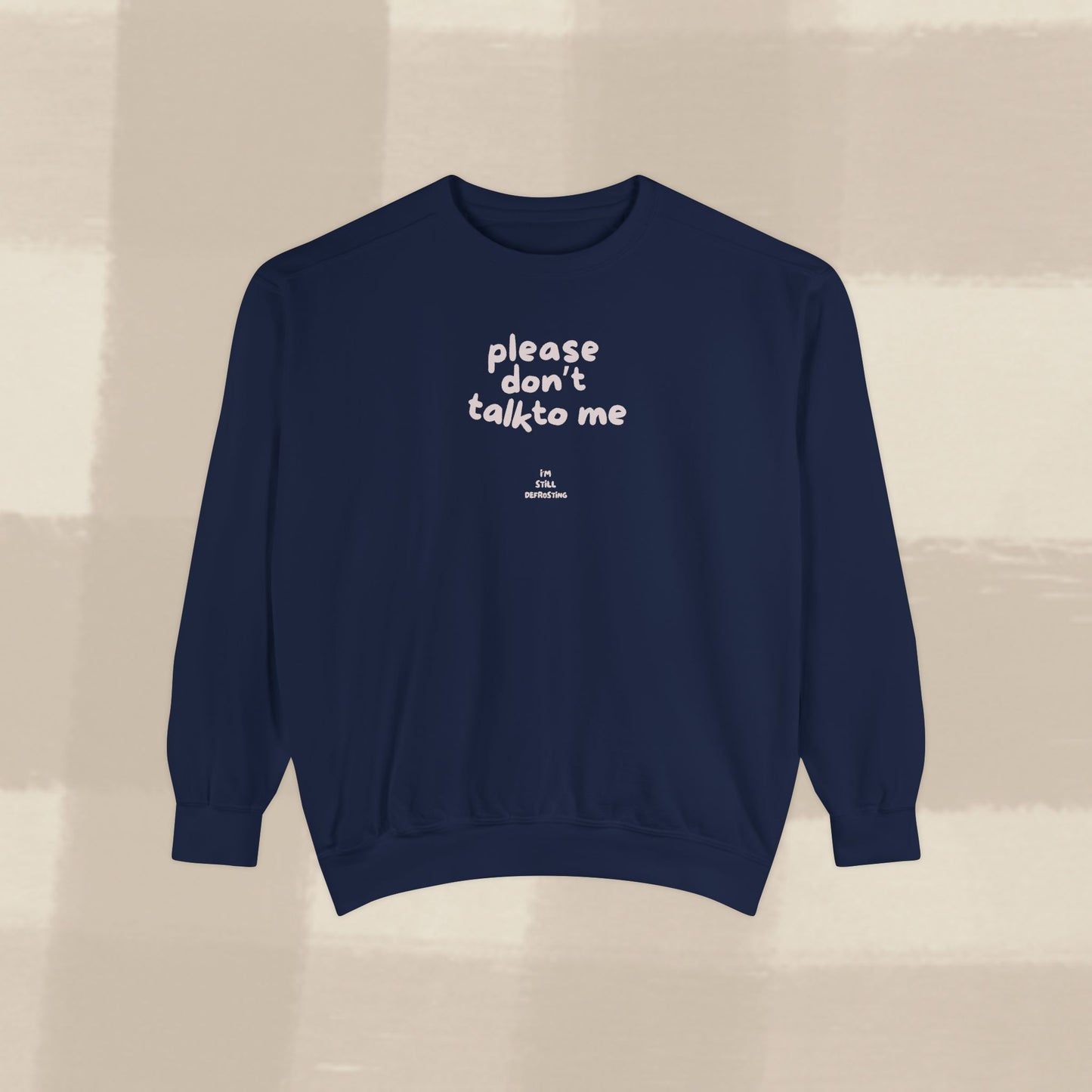 DON'T TALK TO ME SWEATER X PINKY GREY