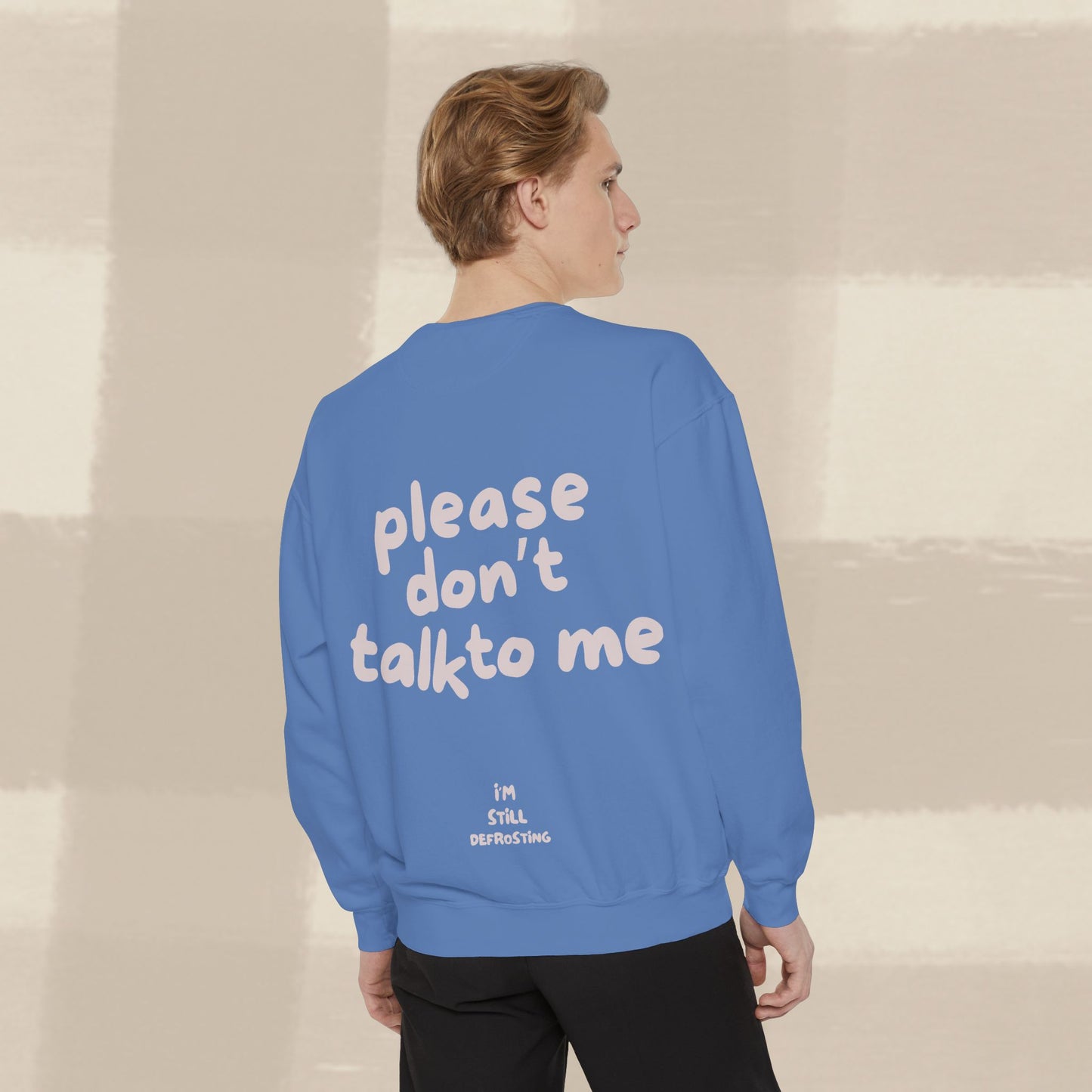 DON'T TALK TO ME SWEATER X PINKY GREY