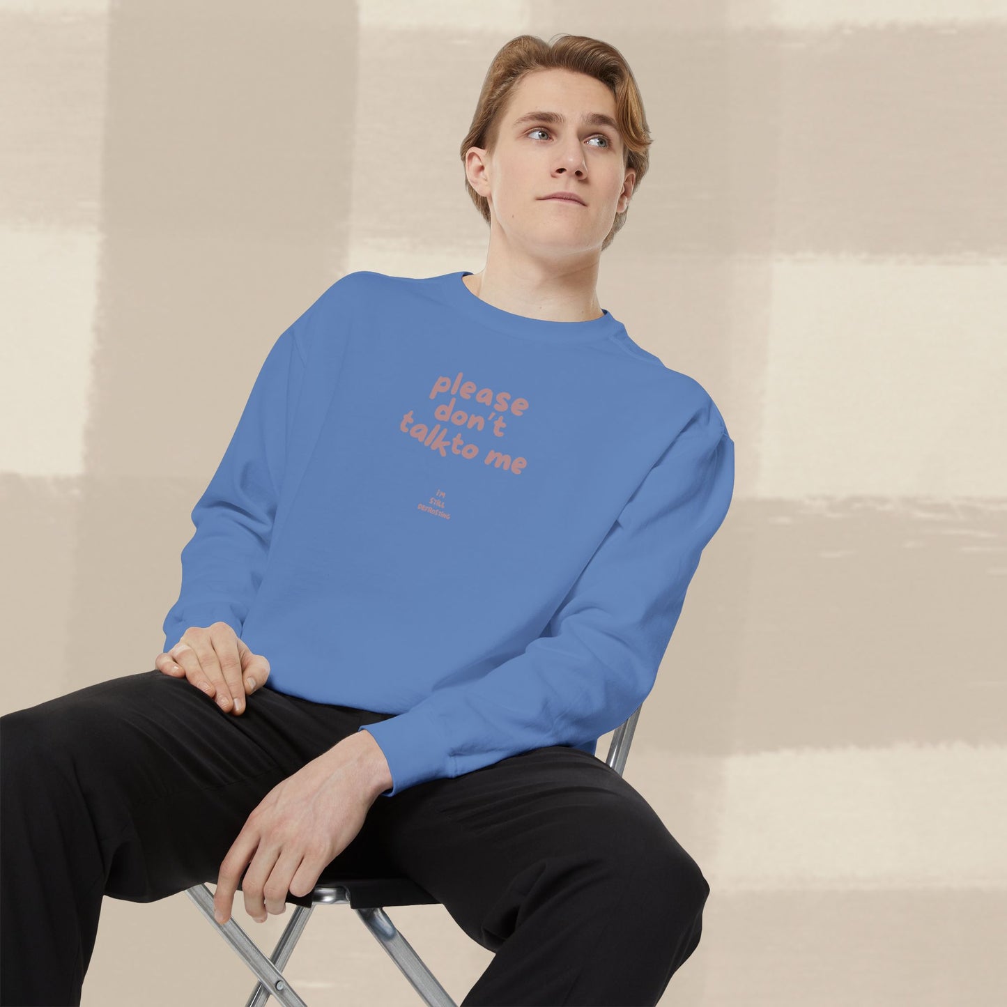 DON'T TALK TO ME SWEATER X TERRACOTTA
