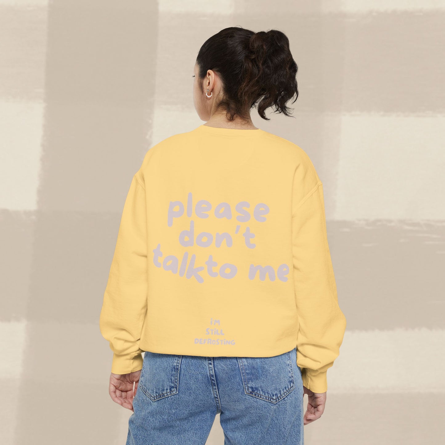 DON'T TALK TO ME SWEATER X PINKY GREY