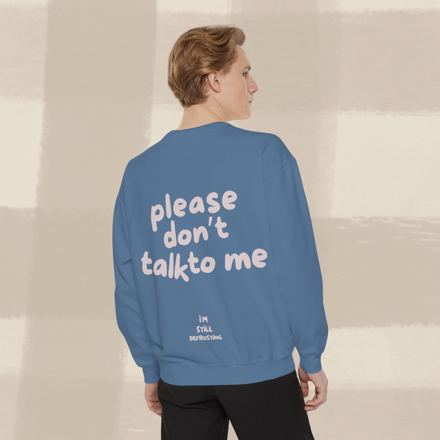 DON'T TALK TO ME SWEATER X PINKY GREY