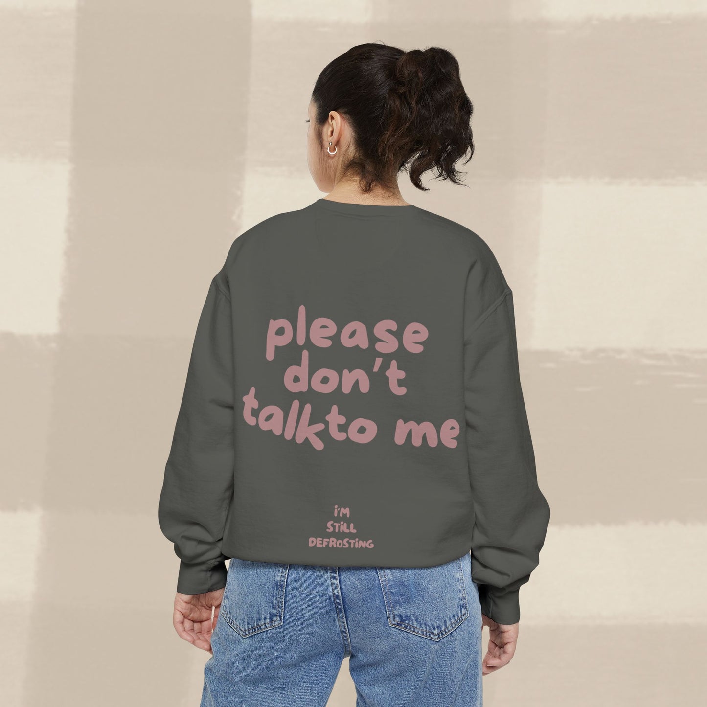 DON'T TALK TO ME SWEATER X TERRACOTTA