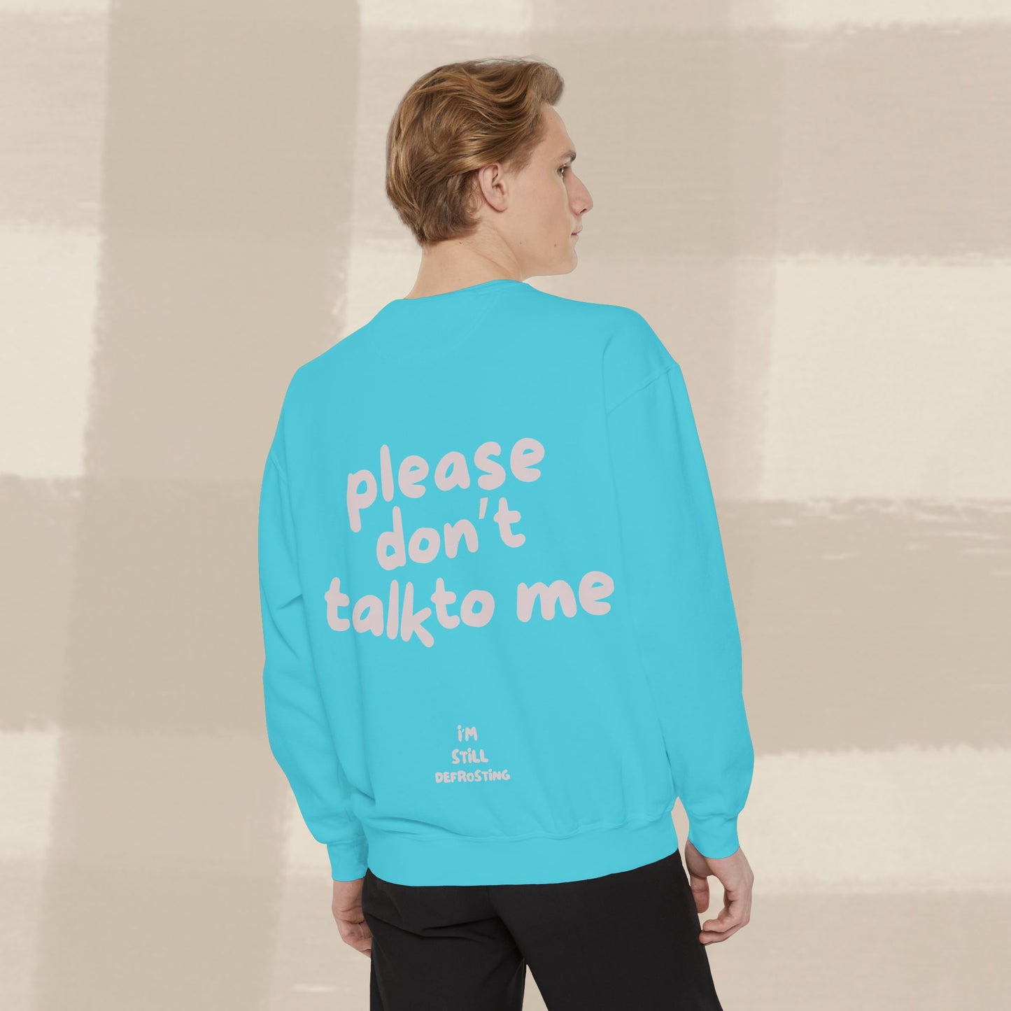 DON'T TALK TO ME SWEATER X PINKY GREY