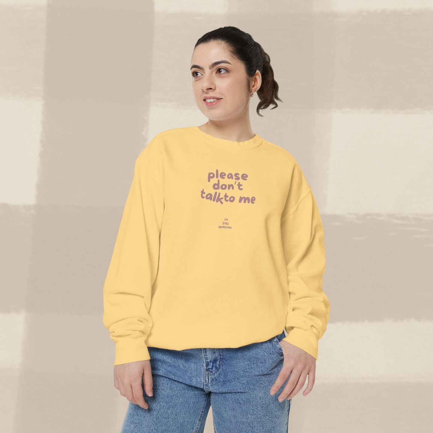 DON'T TALK TO ME SWEATER X TERRACOTTA