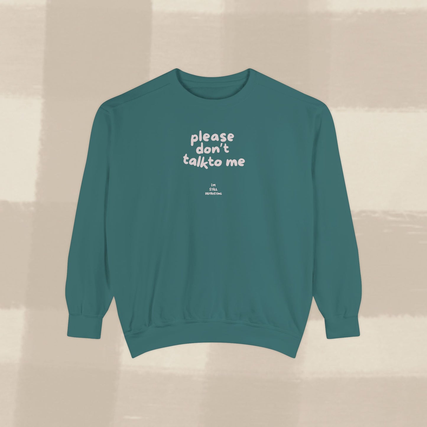 DON'T TALK TO ME SWEATER X PINKY GREY