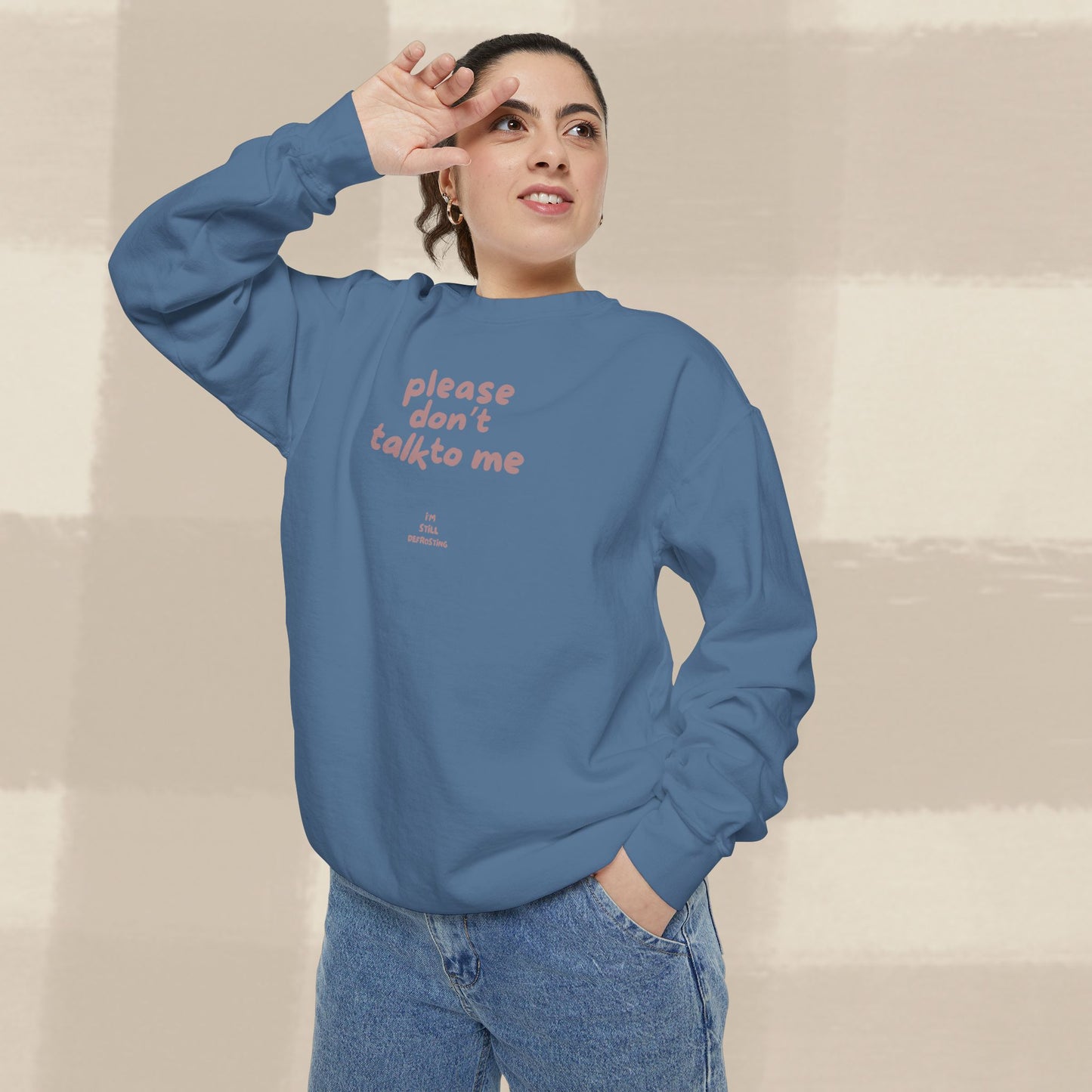 DON'T TALK TO ME SWEATER X TERRACOTTA