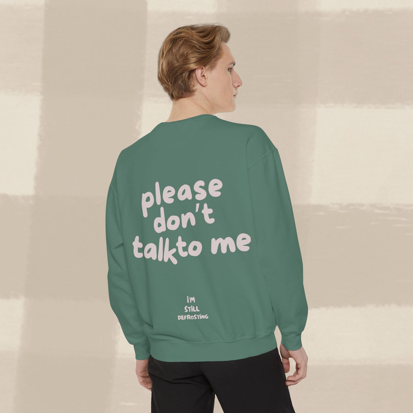 DON'T TALK TO ME SWEATER X PINKY GREY