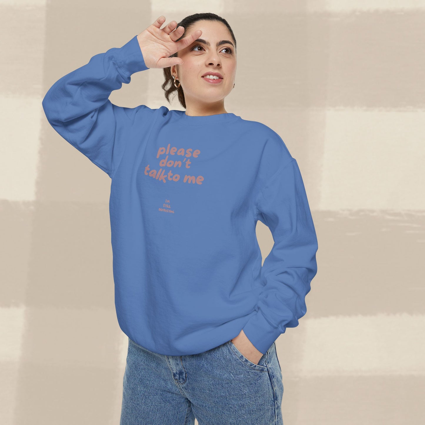DON'T TALK TO ME SWEATER X TERRACOTTA