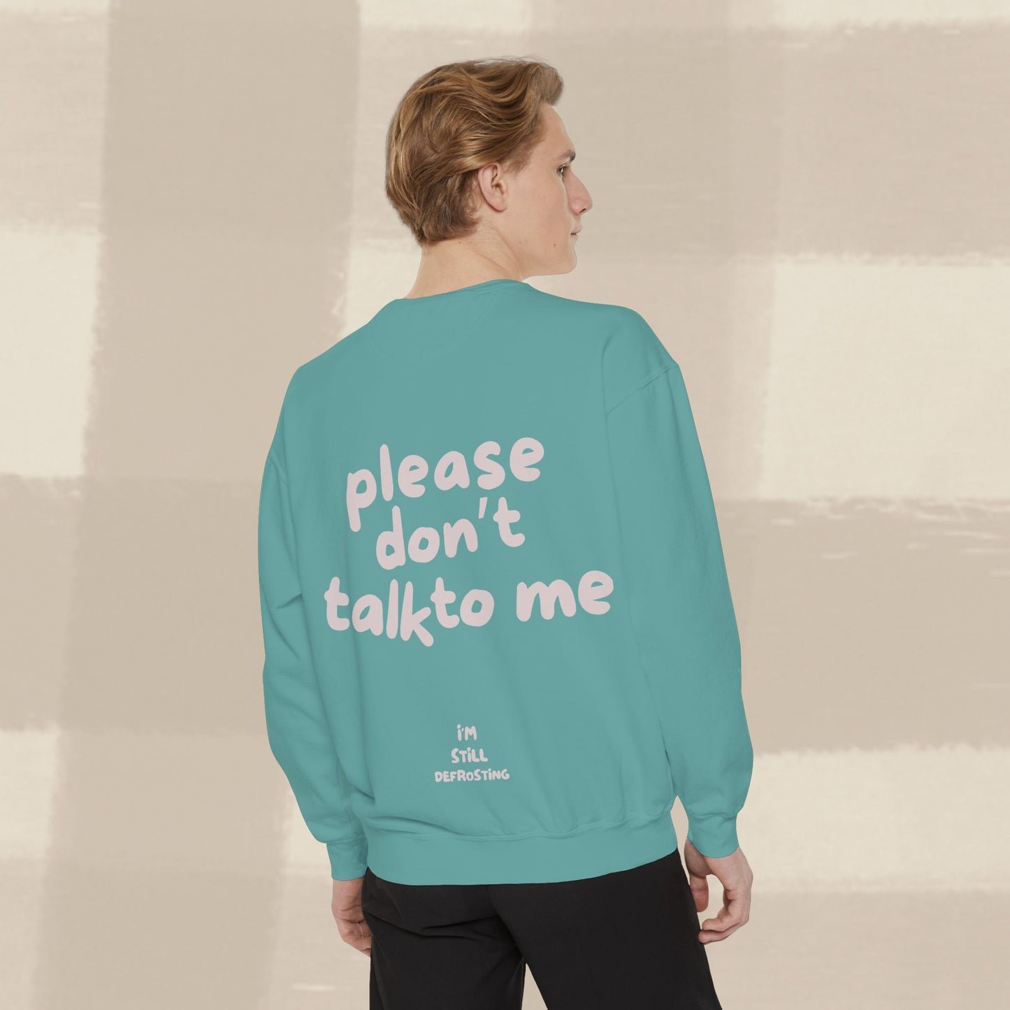 DON'T TALK TO ME SWEATER X PINKY GREY