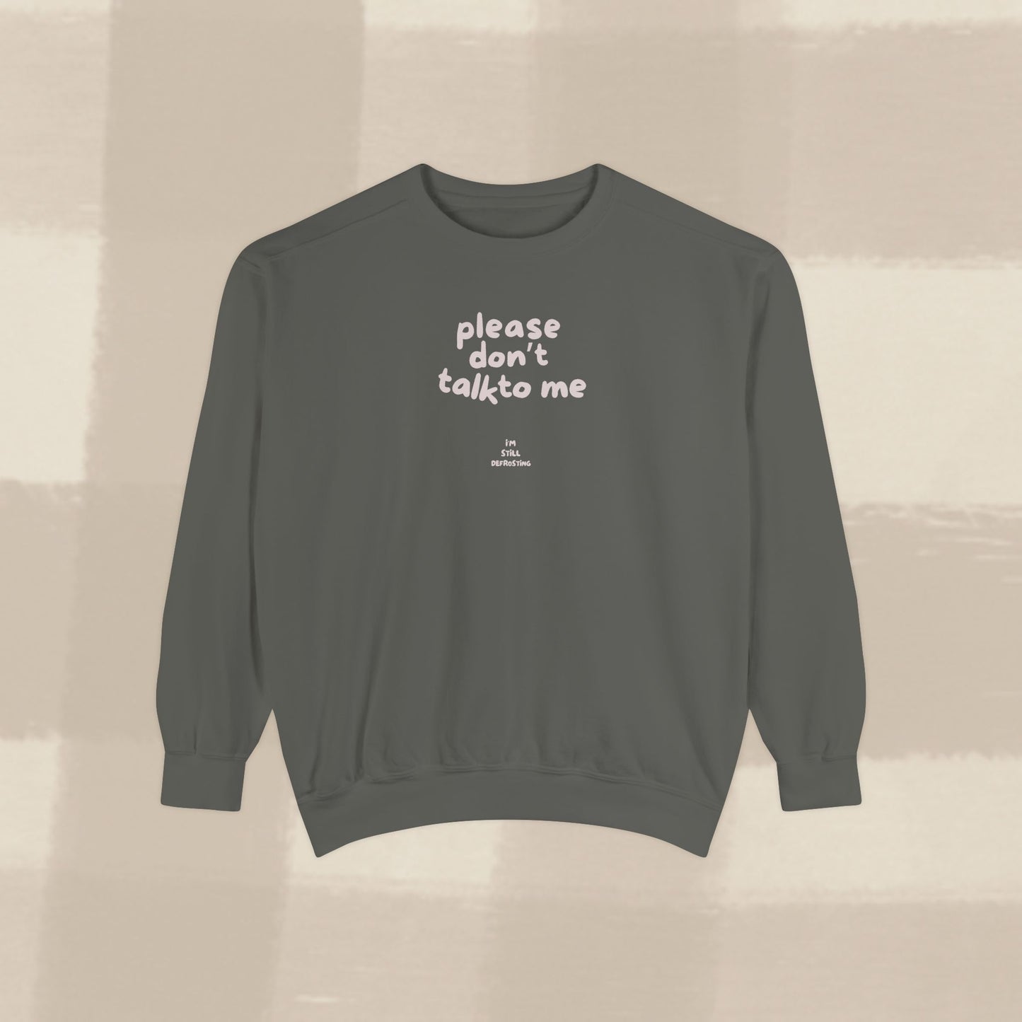 DON'T TALK TO ME SWEATER X PINKY GREY